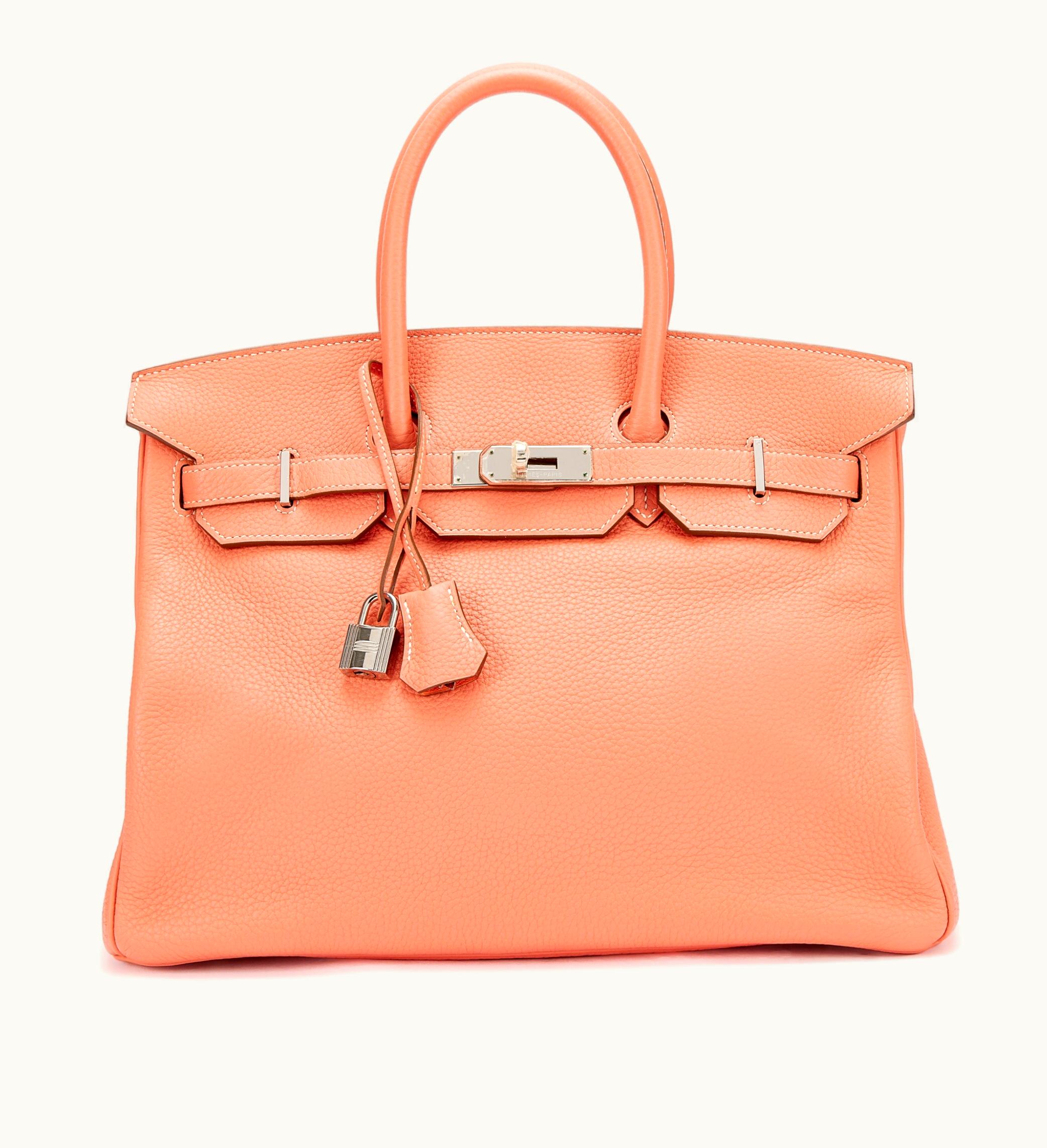 Hermès Hermès Birkin 35cm - Crevette - Clemence - Retourne - Palladium (PHW)