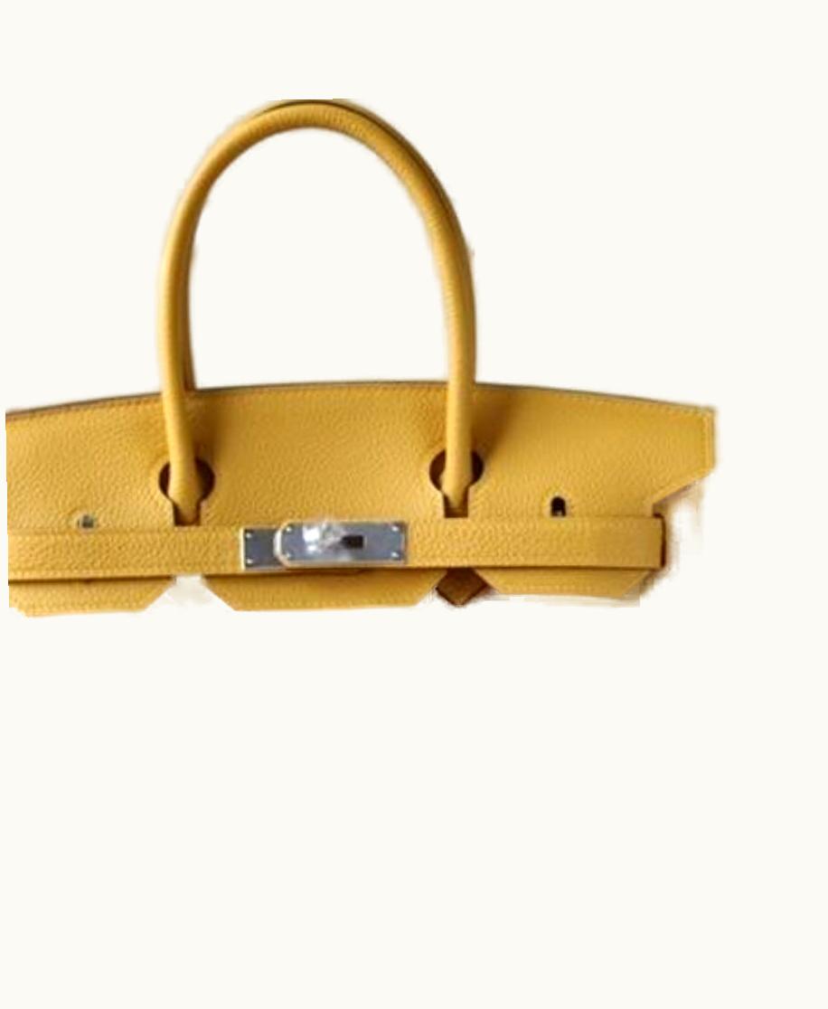 Hermès Hermès Birkin 35cm - Jaune Ambre - Swift - Retourne - Palladium (PHW)