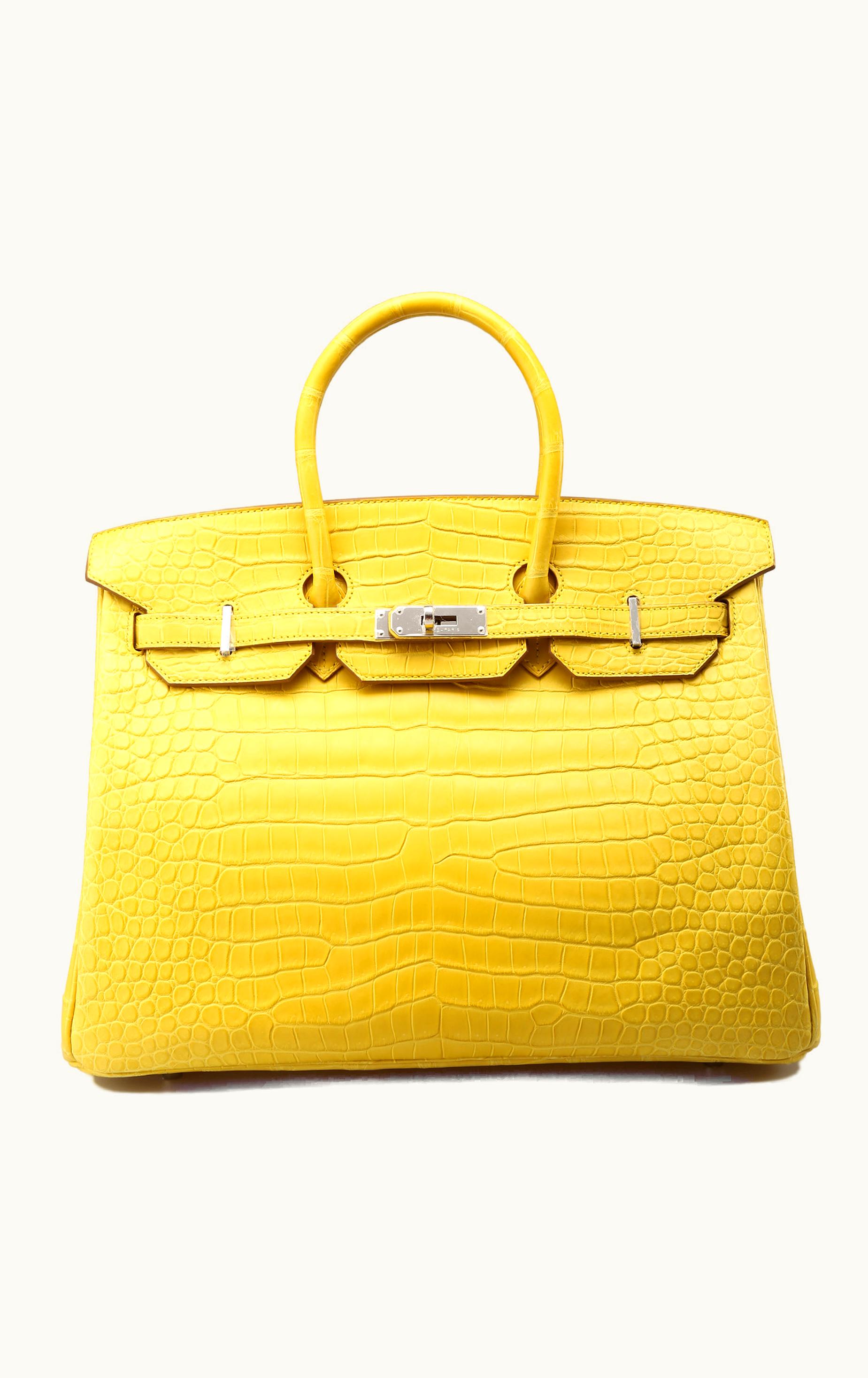 Hermès Hermès Birkin 35cm - Mimosa - Clemence - Retourne - Palladium (PHW)