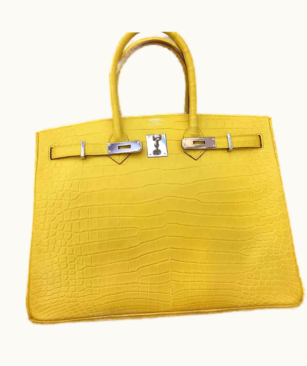 Hermès Hermès Birkin 35cm - Mimosa - Epsom - Sellier - Palladium (PHW)