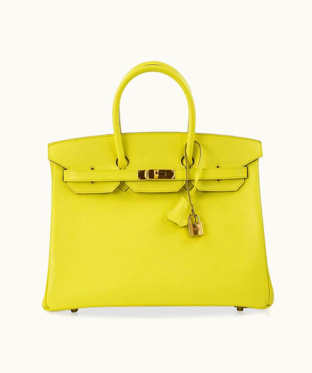 Hermès Hermès Birkin 35cm - Soufre - Clemence - Sellier - Gold (GHW)