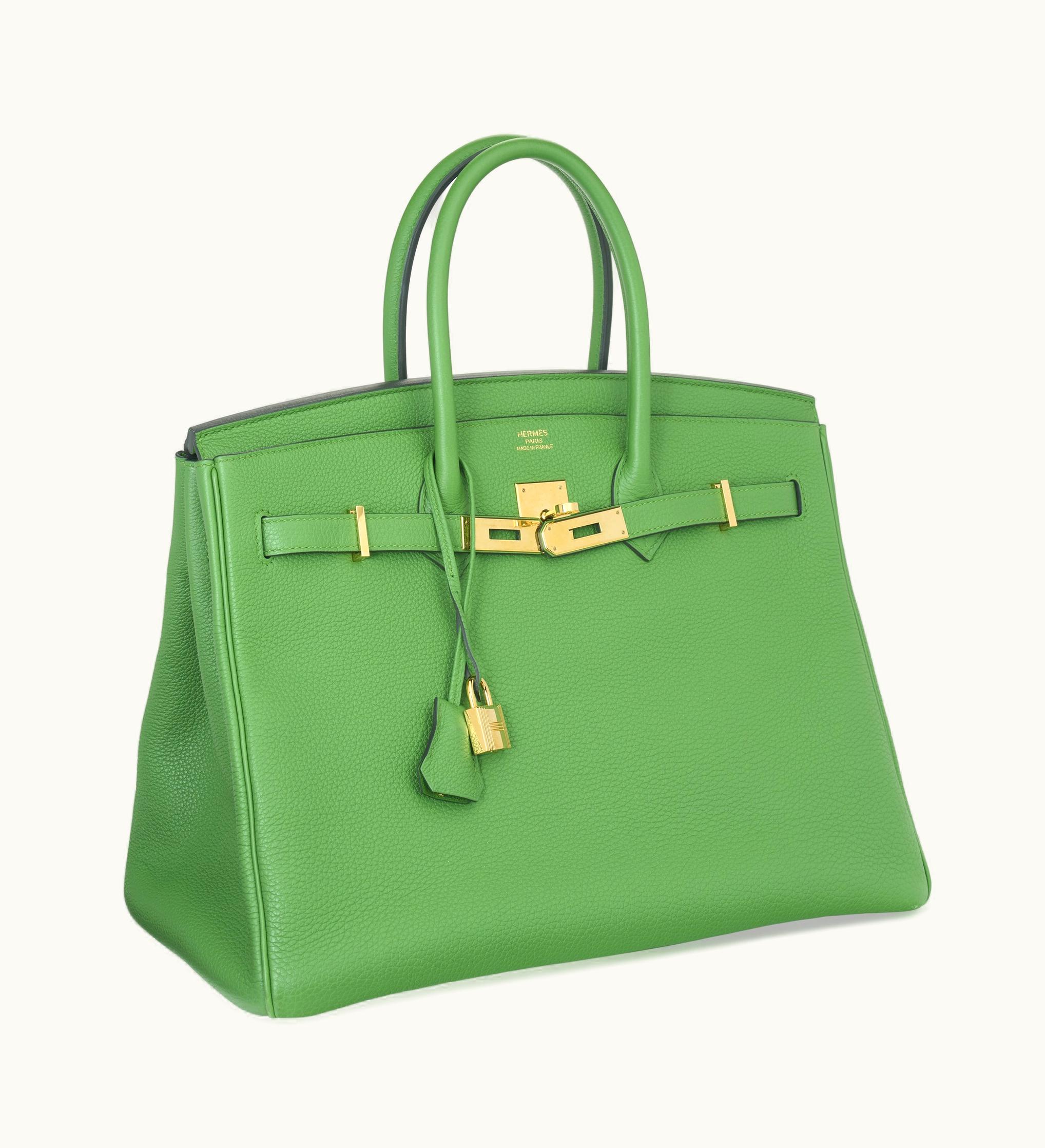 Hermès Hermès Birkin 35cm - Vert Yucca - Clemence - Retourne - Gold (GHW)