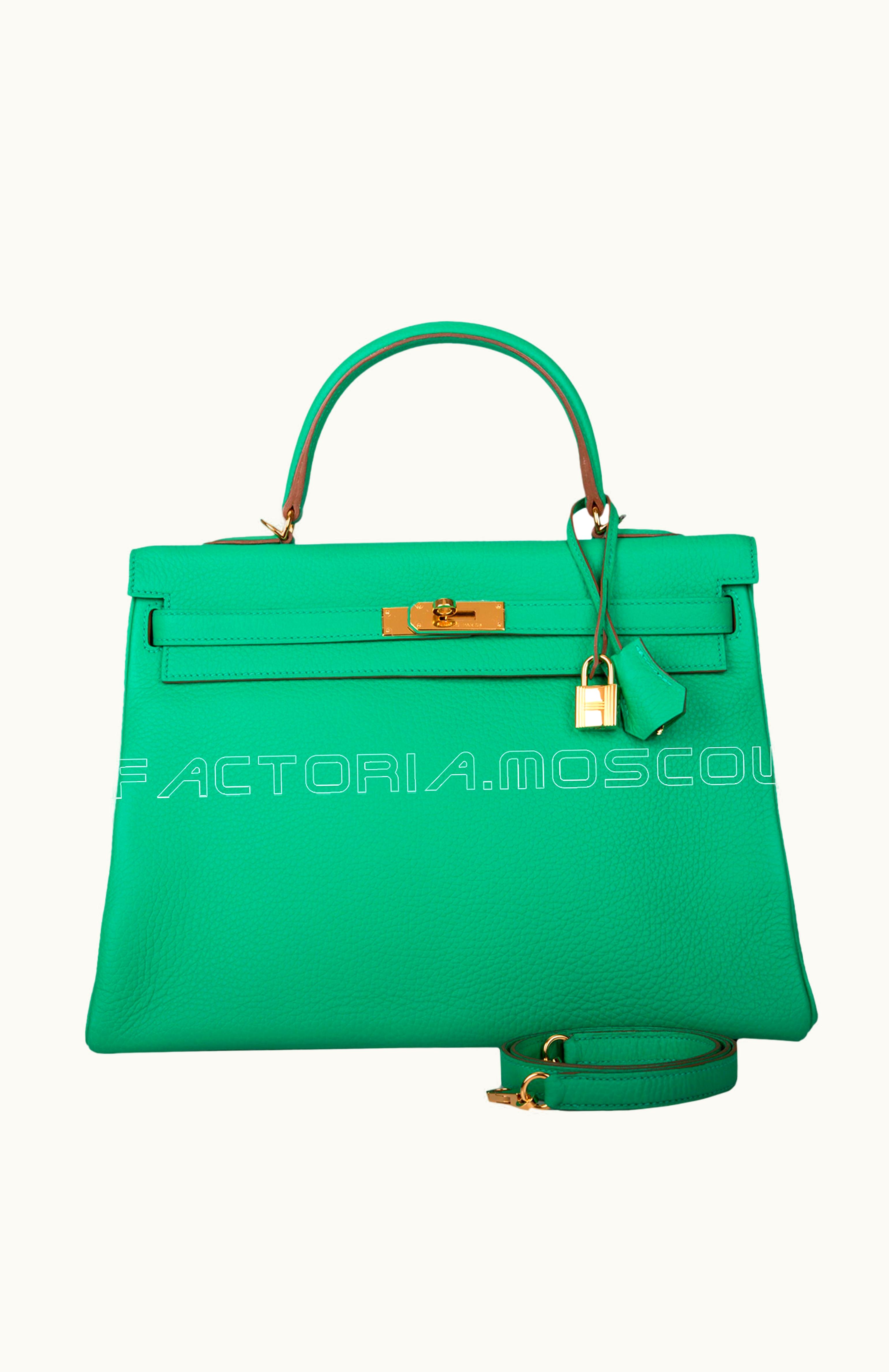 Hermès Hermès Birkin 35cm - Menthe - Togo - Sellier - Gold (GHW)