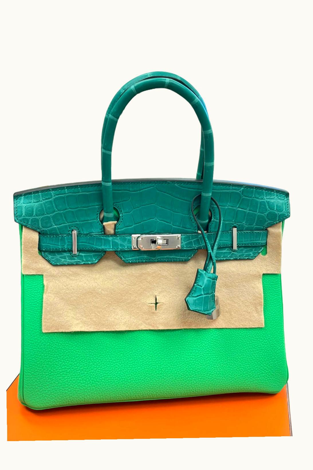 Hermès Hermès Birkin 35cm - Vert Jade - Clemence - Retourne - Palladium (PHW)