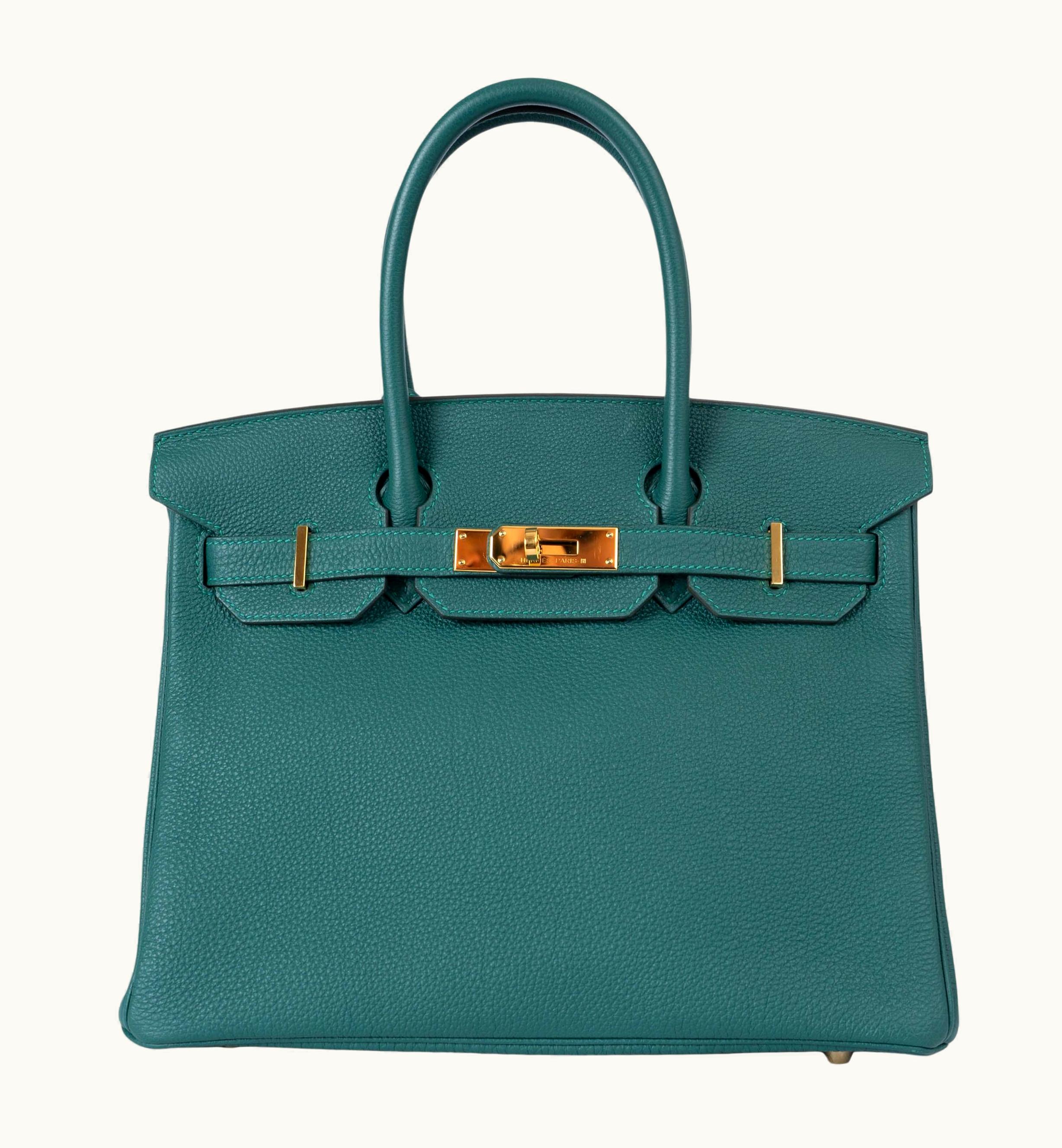 Hermès Birkin 35cm - Malachite - Swift - Retourne - Gold (GHW)