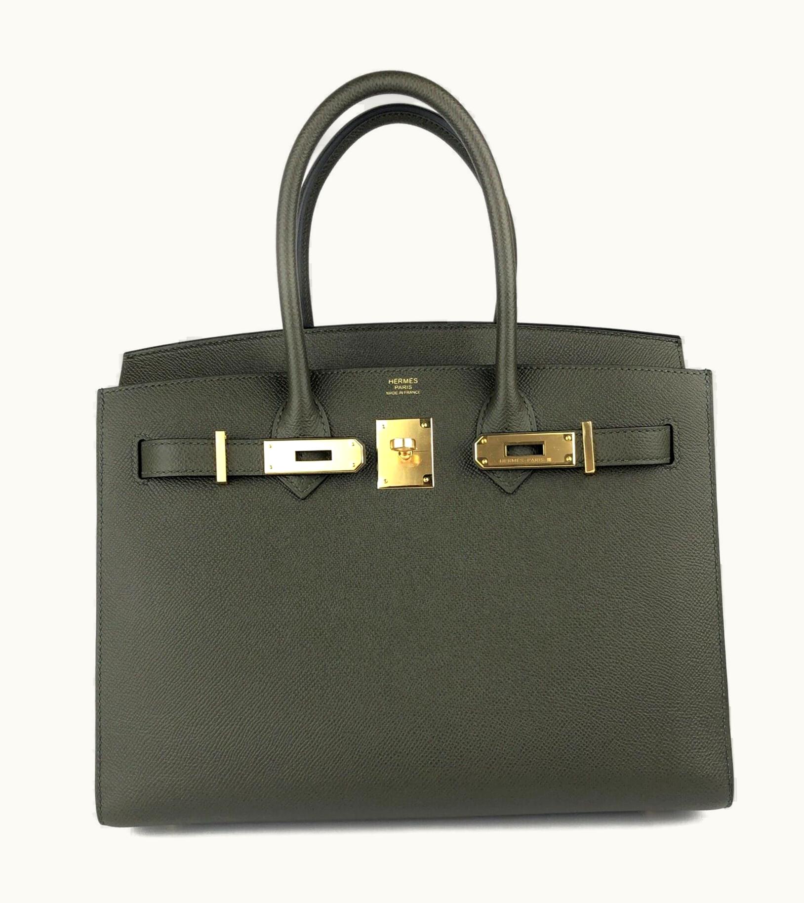 Hermès Birkin 35cm - Vert de Gris - Swift - Sellier - Gold (GHW)