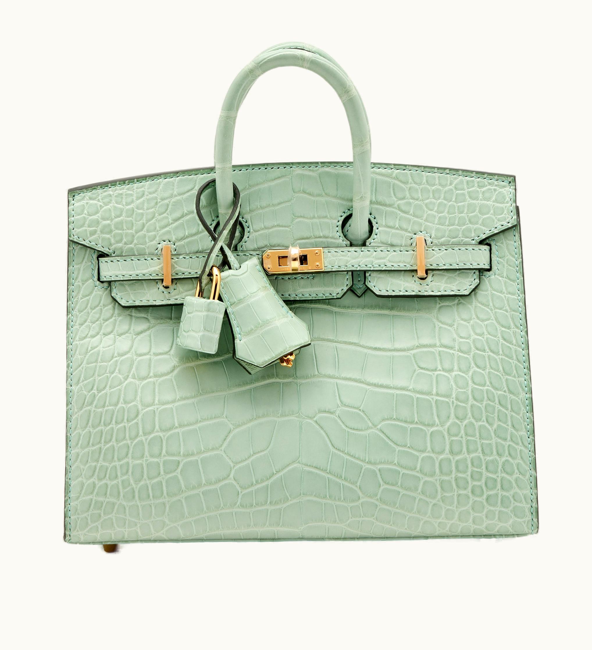 Hermès Birkin 35cm - Vert d'Eau - Clemence - Retourne - Gold (GHW)