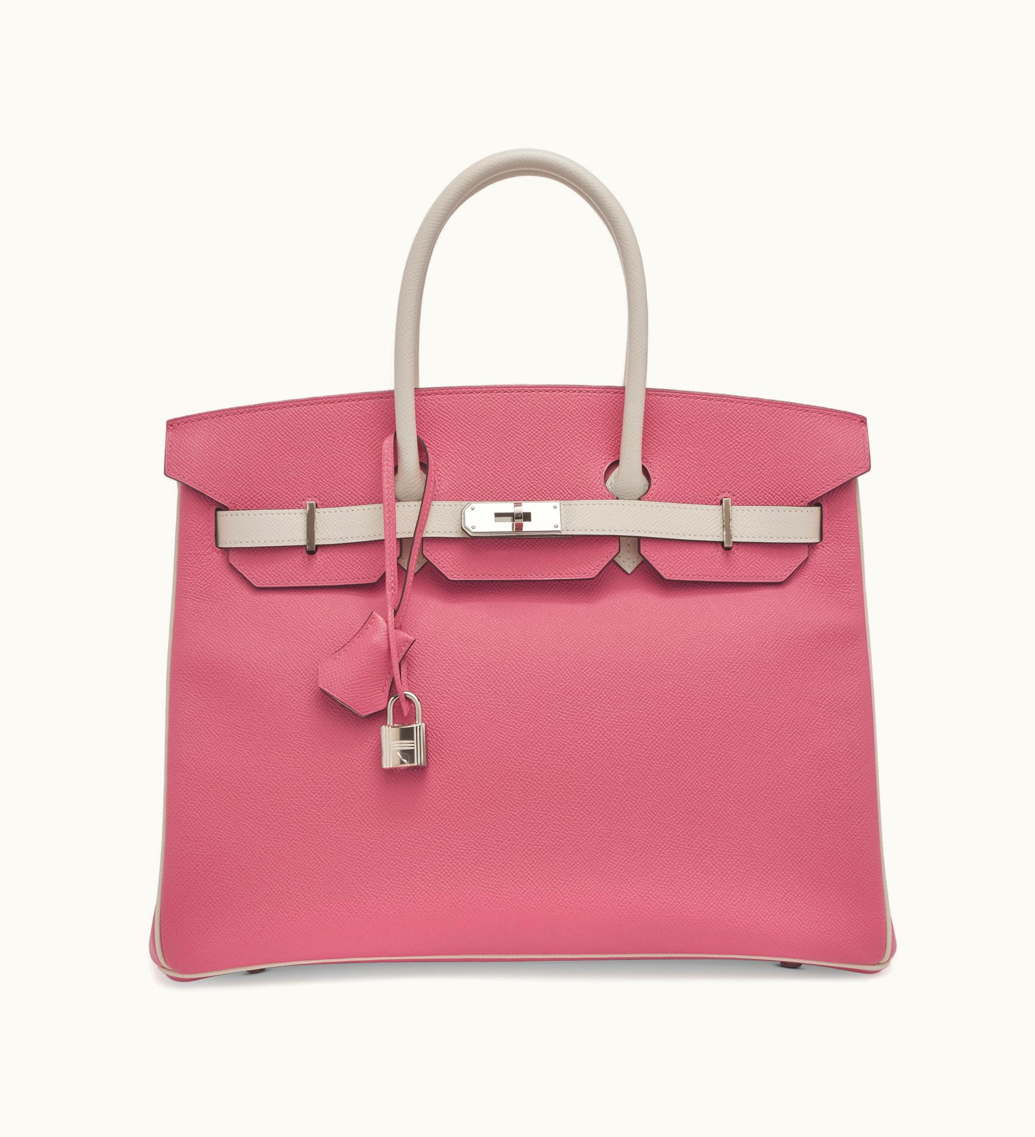 Hermès Birkin 35cm - Rose Sakura - Togo - Retourne - Palladium (PHW)
