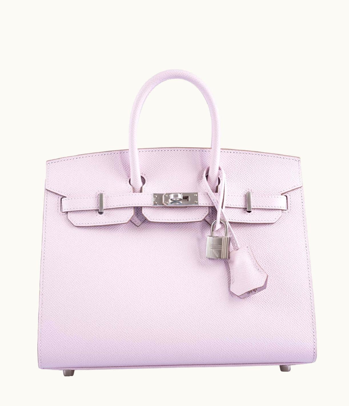 Hermès Birkin 35cm - Mauve Pale - Clemence - Sellier - Palladium (PHW)