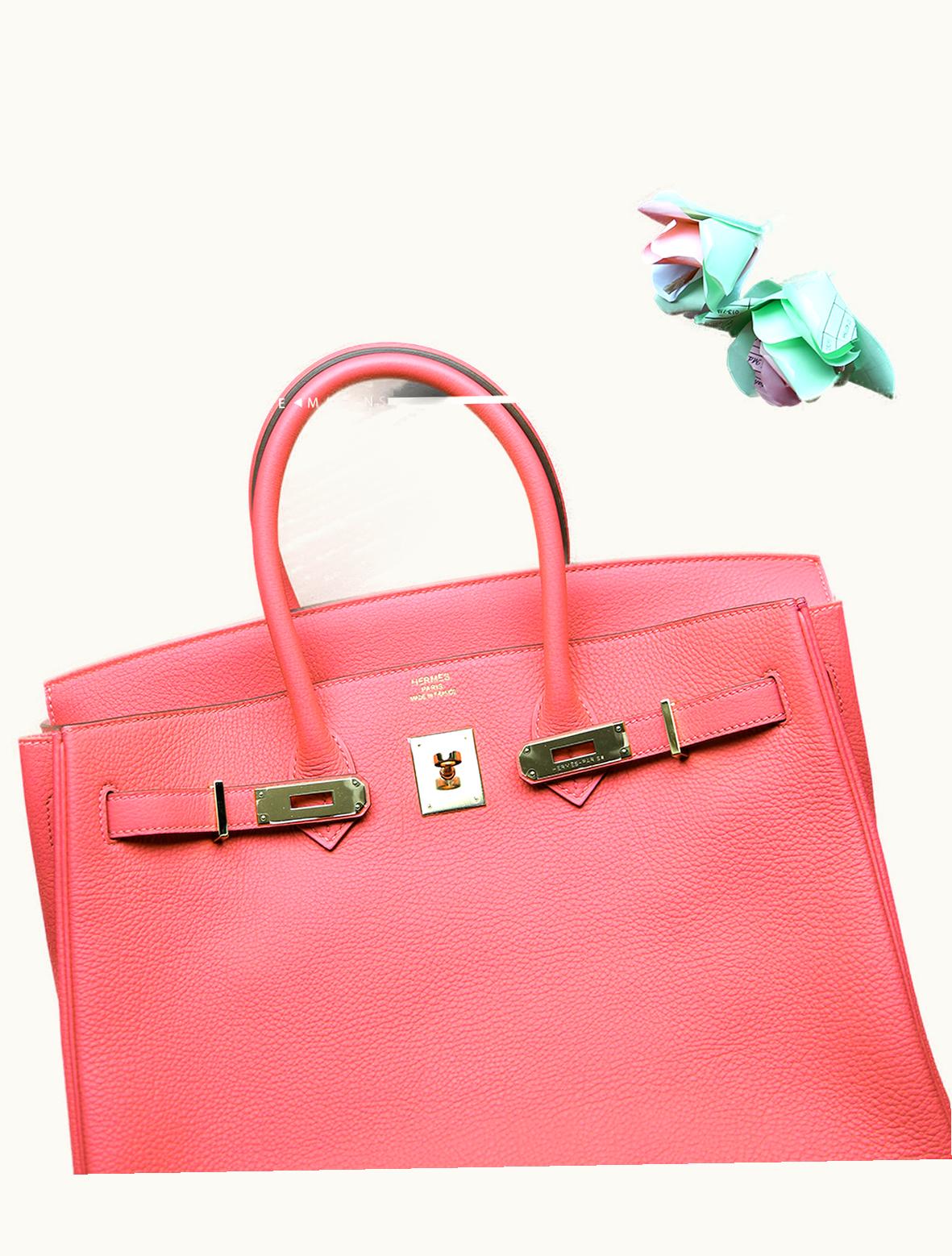 Hermès Hermès Birkin 35cm - Rose Lipstick - Swift - Retourne - Gold (GHW)