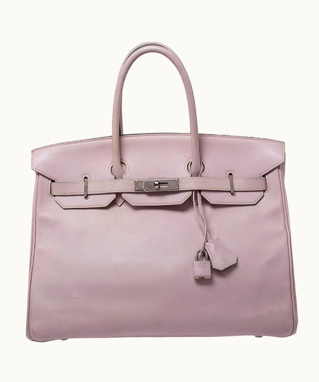 Hermès Birkin 35cm - Rose Dragee - Epsom - Retourne - Palladium (PHW)