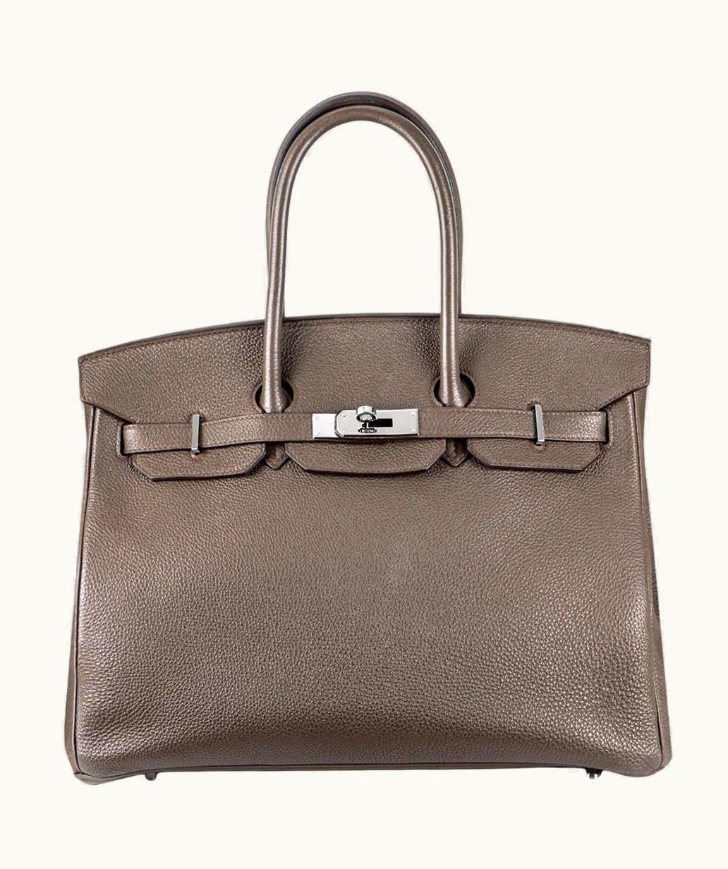 Hermès Birkin 35cm - Etain - Epsom - Retourne - Palladium (PHW)