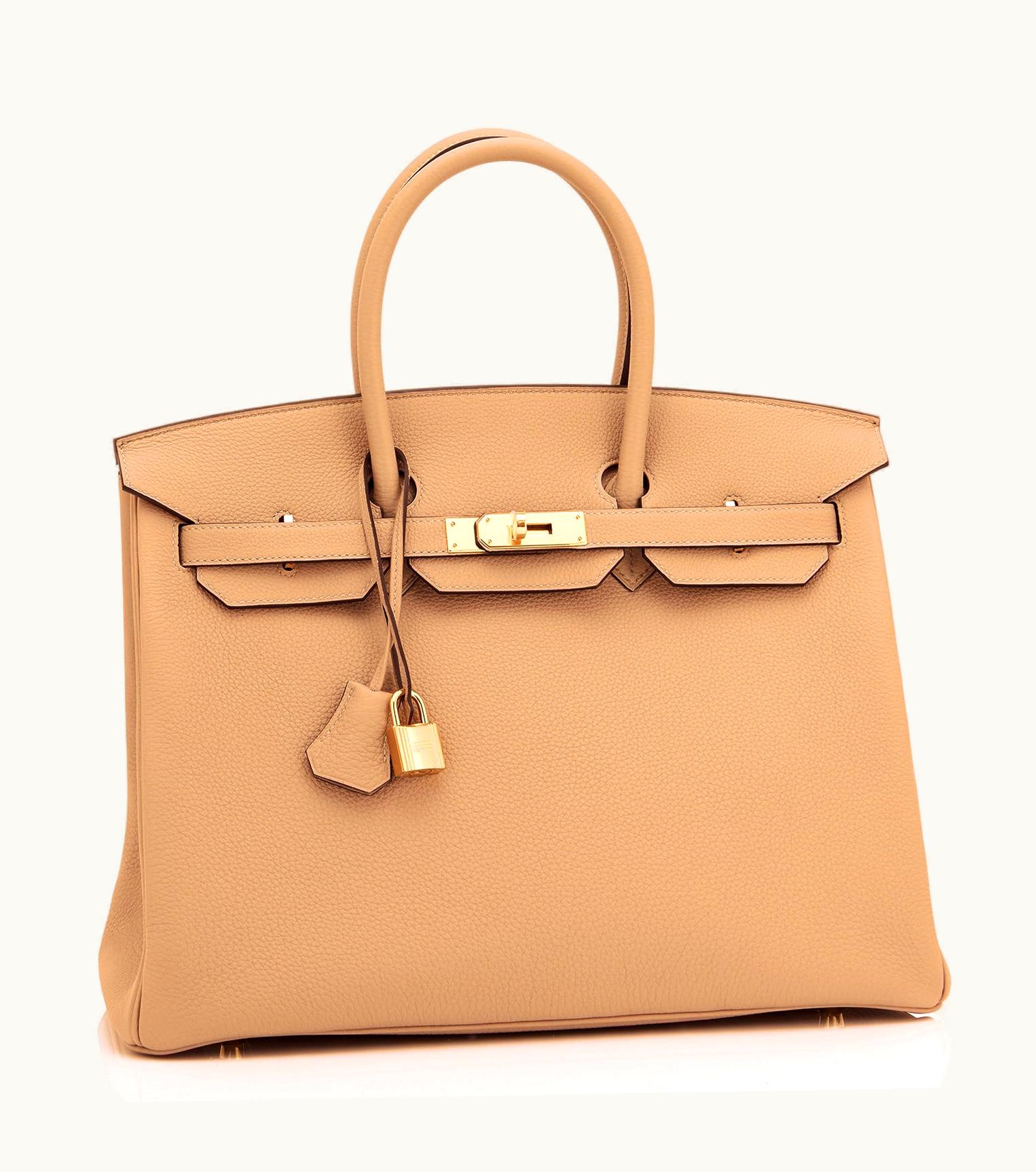 Hermès Birkin 35cm - Biscuit - Clemence - Retourne - Gold (GHW)