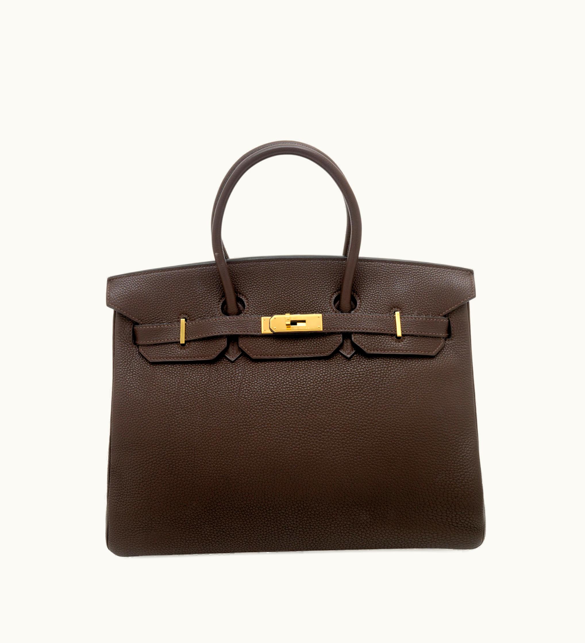 Hermès Birkin 35cm - Marron Foncé - Clemence - Retourne - Palladium (PHW)