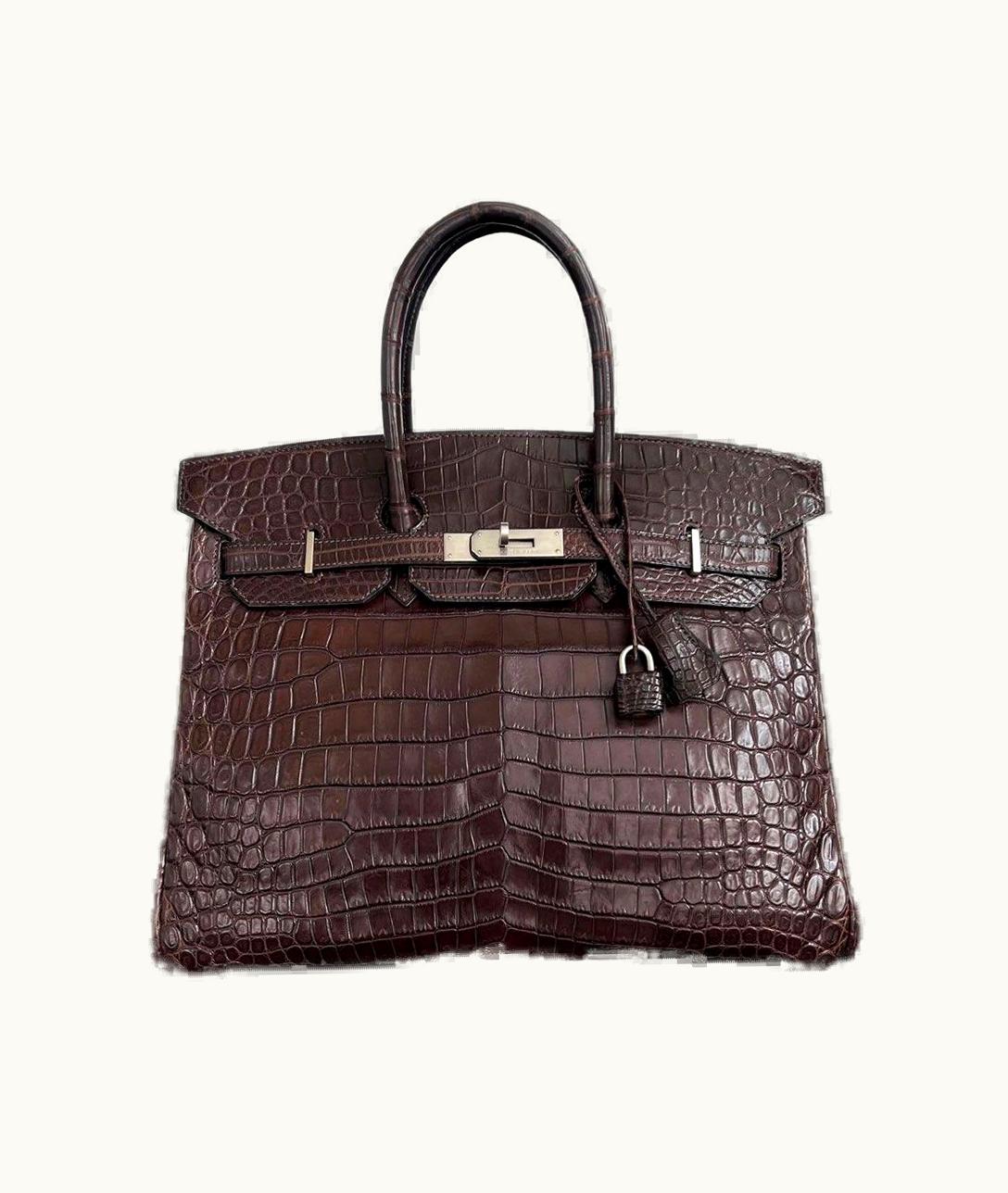 Hermès Birkin 35cm - Havane - Clemence - Sellier - Palladium (PHW)