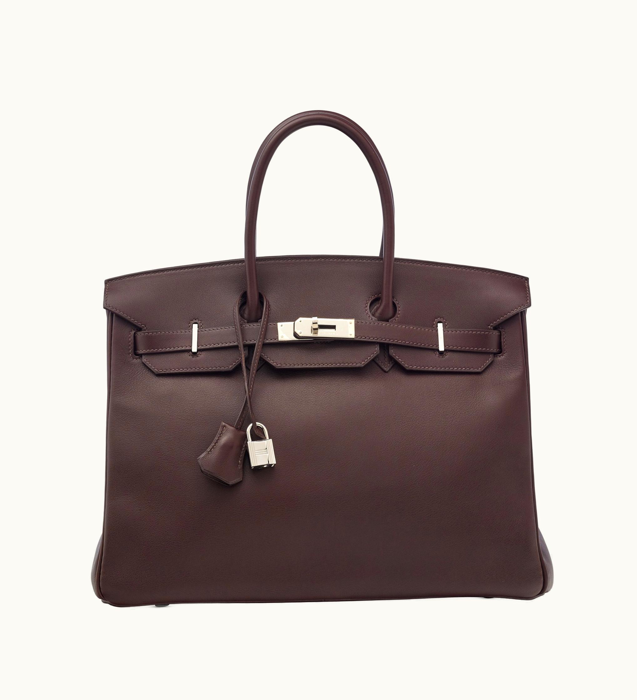 Hermès Hermès Birkin 35cm - Havane - Swift - Retourne - Palladium (PHW)