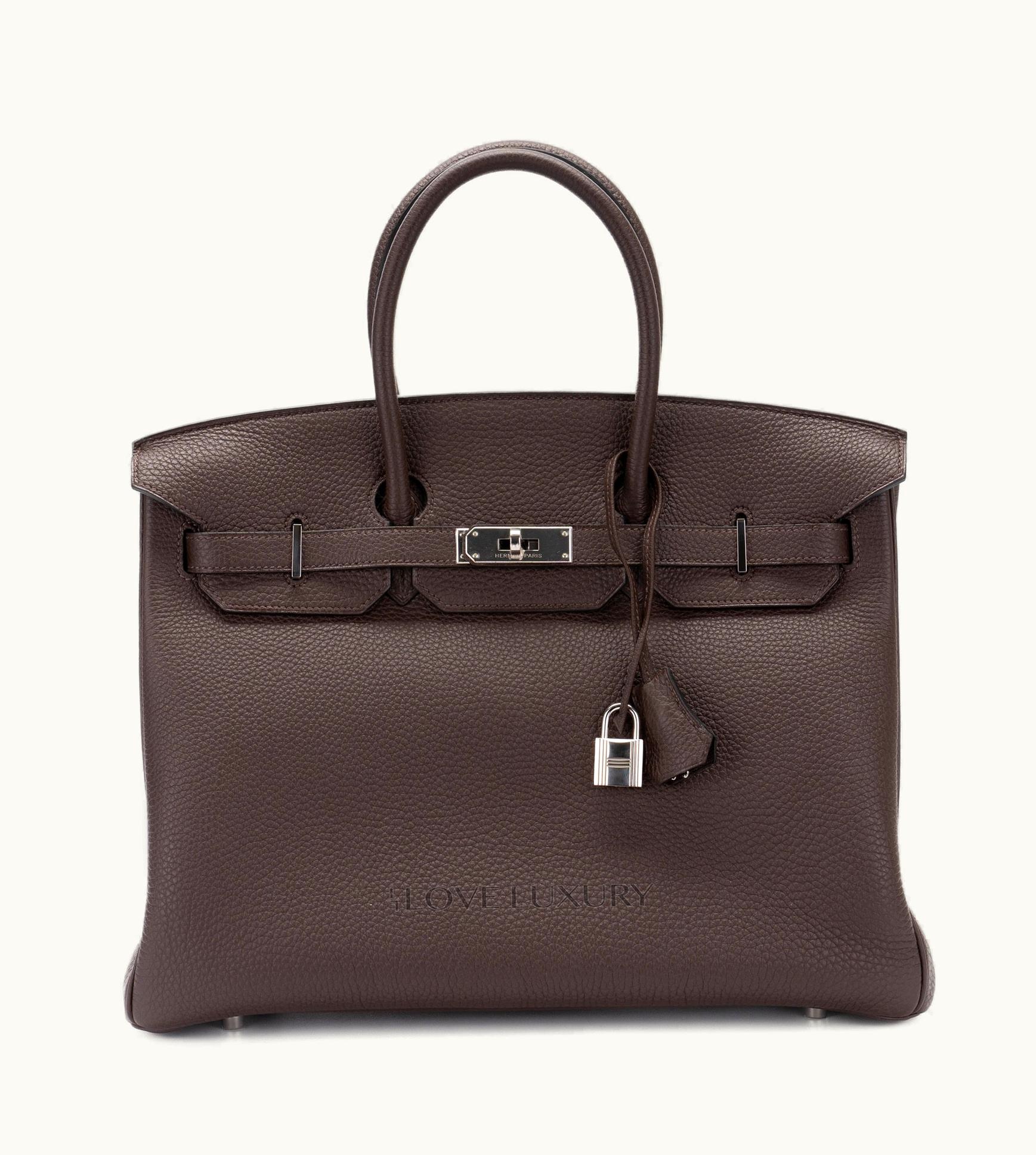 Hermès Hermès Birkin 35cm - Ebene - Clemence - Sellier - Palladium (PHW)
