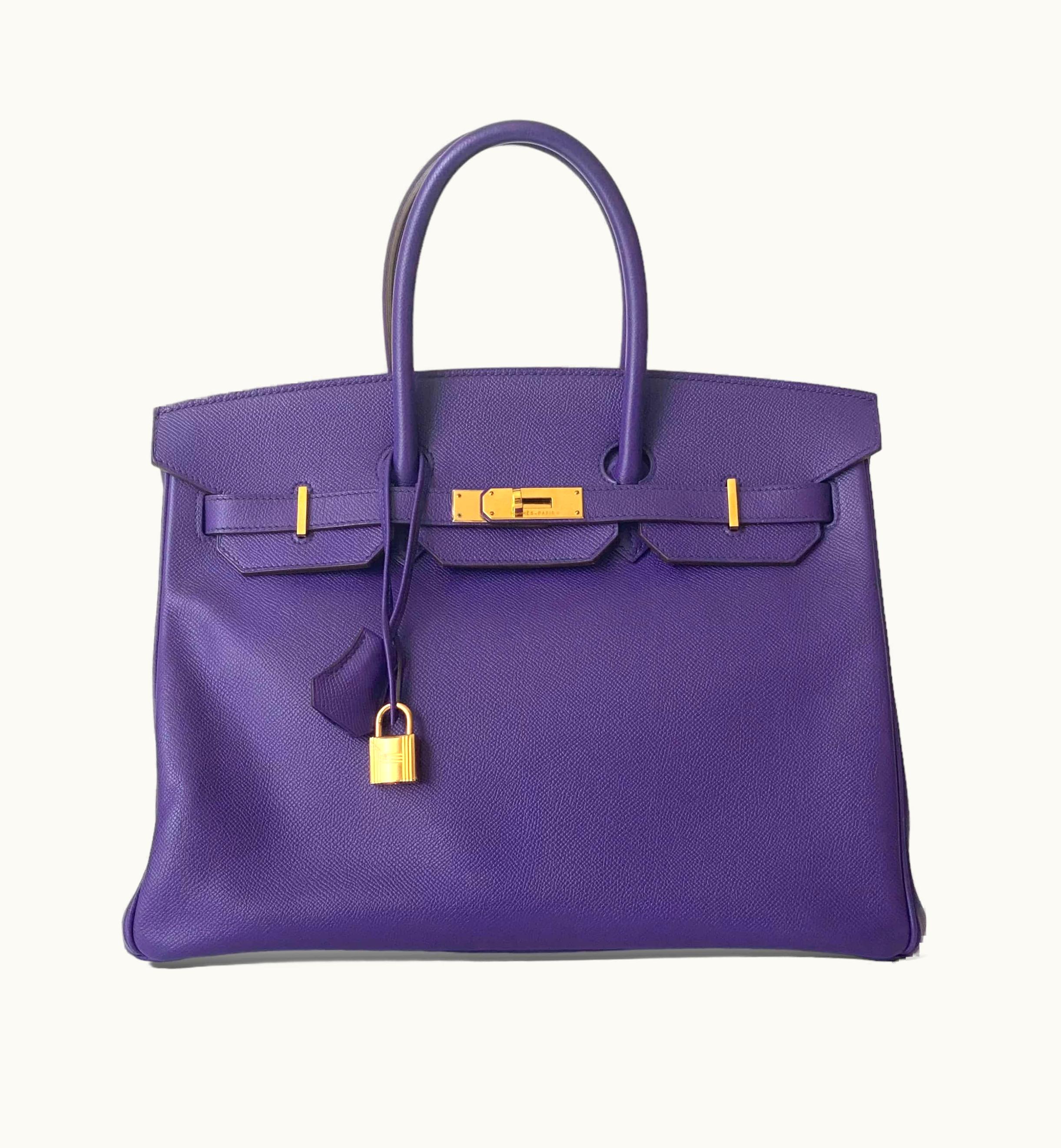 Hermès Hermès Birkin 35cm - Ultraviolet - Epsom - Retourne - Gold (GHW)