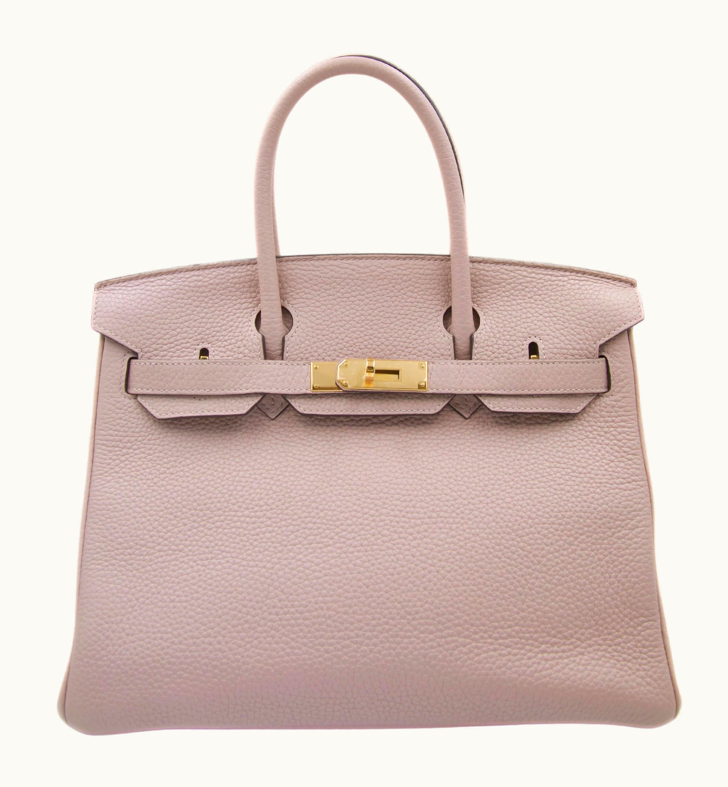 Hermès Hermès Birkin 35cm - Glycine - Togo - Retourne - Gold (GHW)