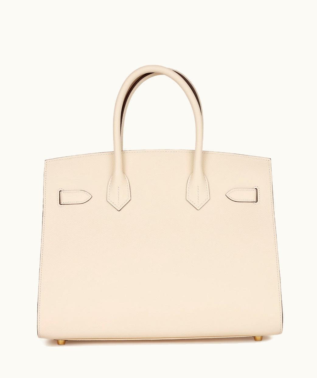 Hermès Hermès Birkin 35cm - Nata - Clemence - Sellier - Gold (GHW)