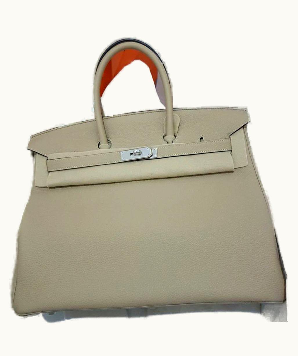 Hermès Hermès Birkin 35cm - Trench - Clemence - Sellier - Palladium (PHW)