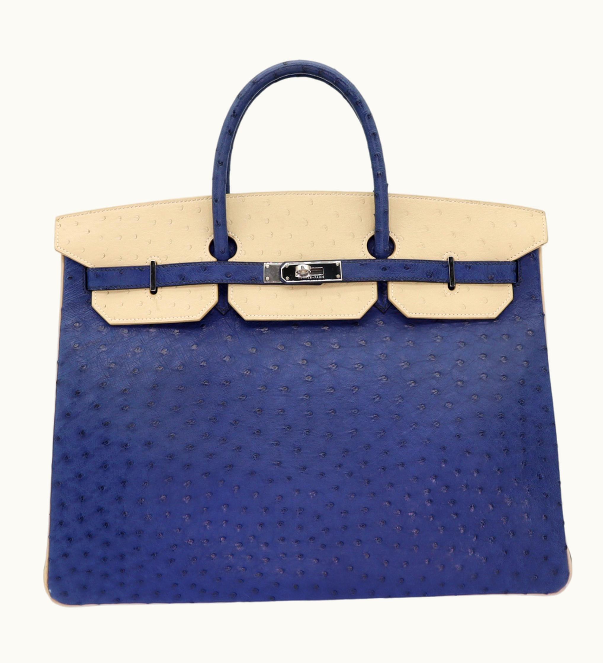 Hermès Hermès Birkin 40cm - Bleu Roi - Swift - Retourne - Palladium (PHW)