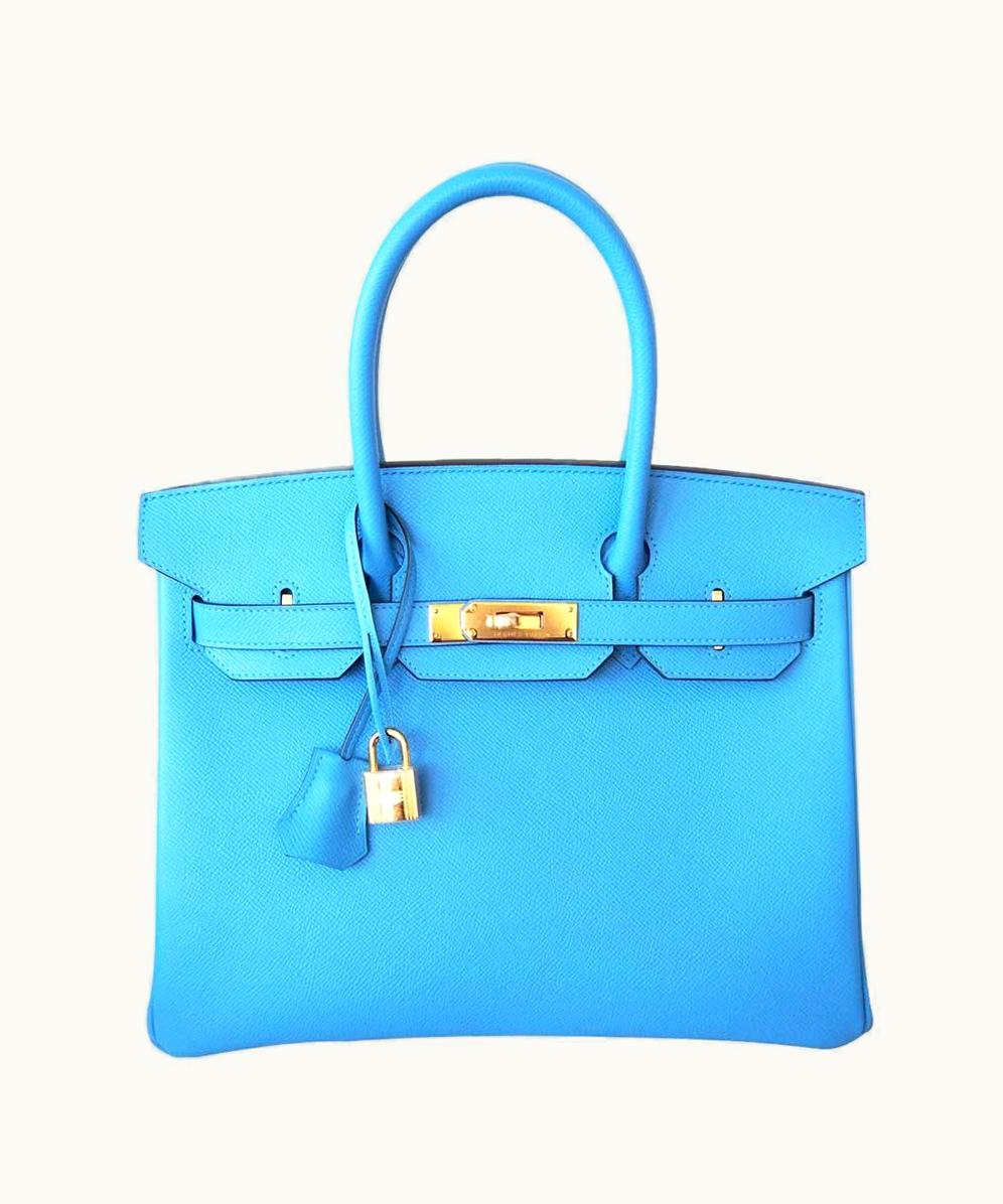 Hermès Hermès Birkin 40cm - Bleu Paradis - Swift - Retourne - Gold (GHW)