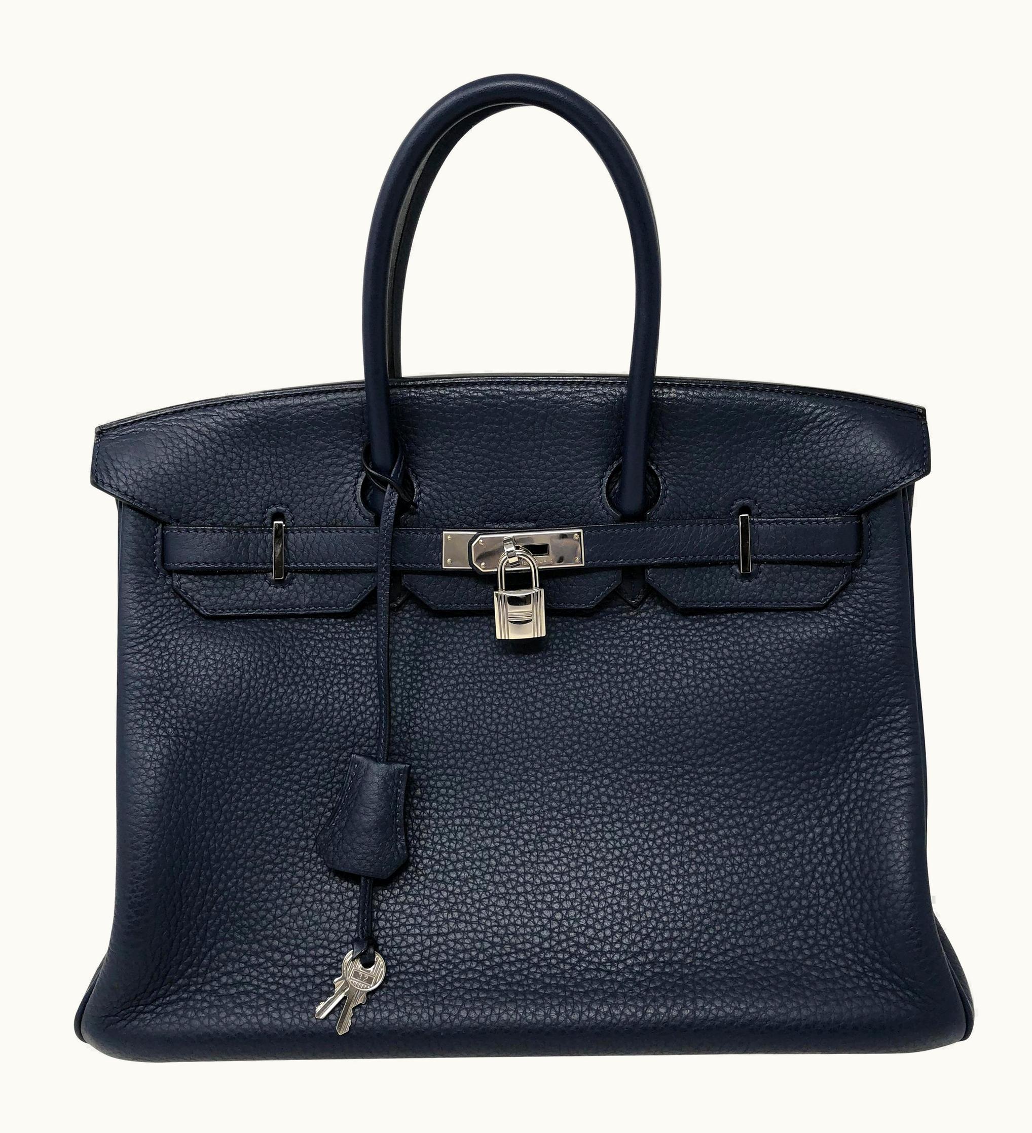 Hermès Hermès Birkin 40cm - Bleu Abysse - Clemence - Sellier - Palladium (PHW)