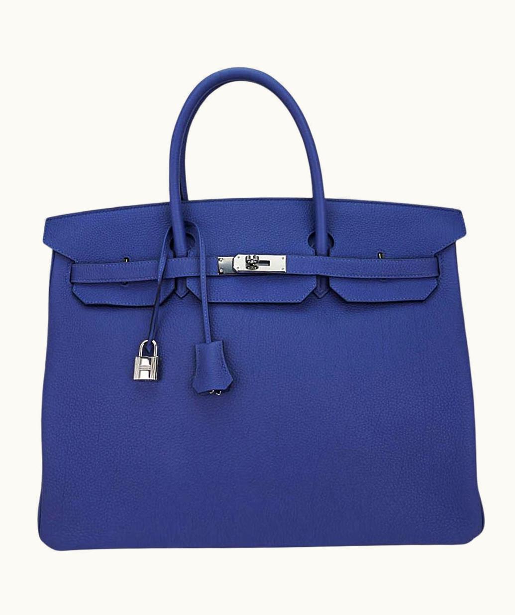 Hermès Hermès Birkin 40cm - Bleu de Prusse - Swift - Sellier - Palladium (PHW)