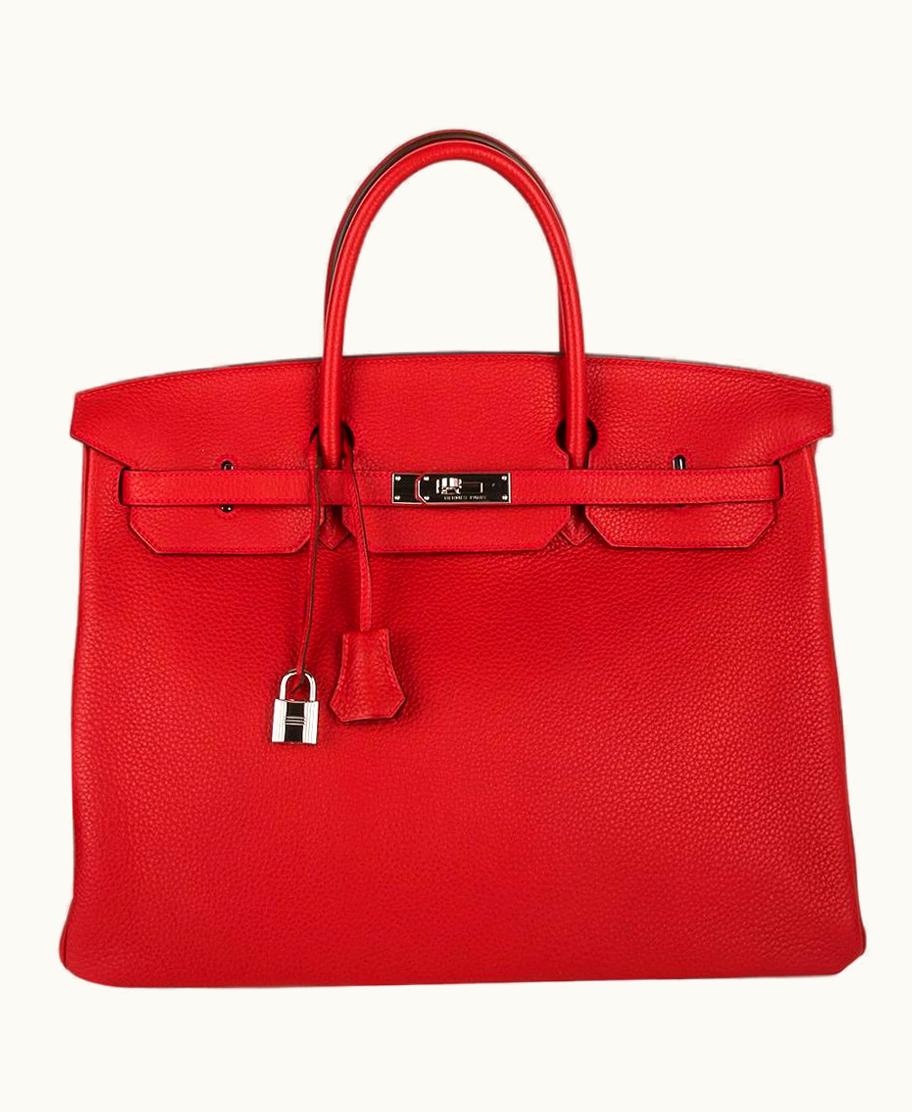 Hermès Hermès Birkin 40cm - Rouge Casaque - Clemence - Sellier - Palladium (PHW)