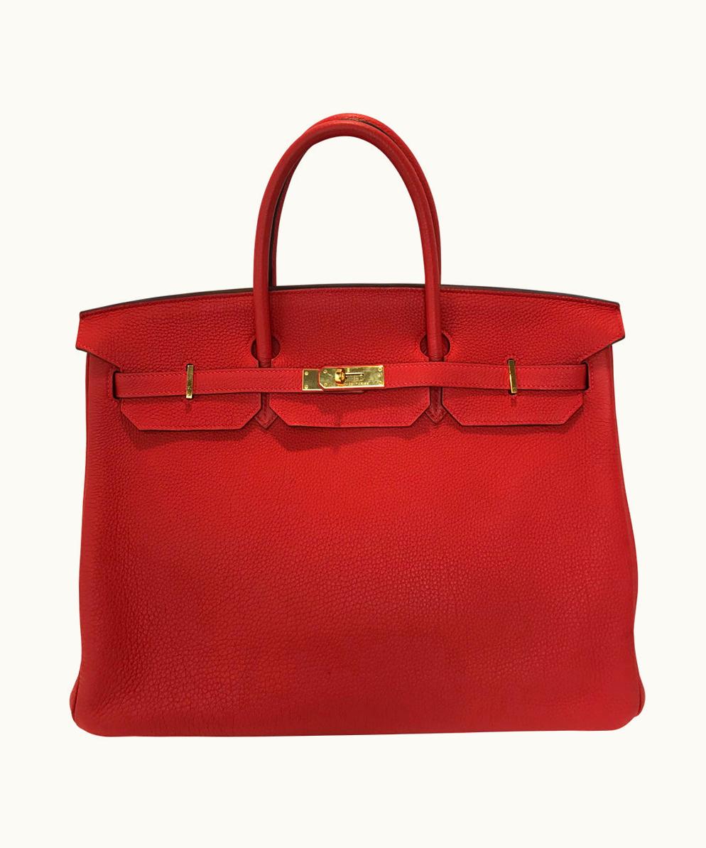 Hermès Hermès Birkin 40cm - Geranium - Epsom - Sellier - Gold (GHW)