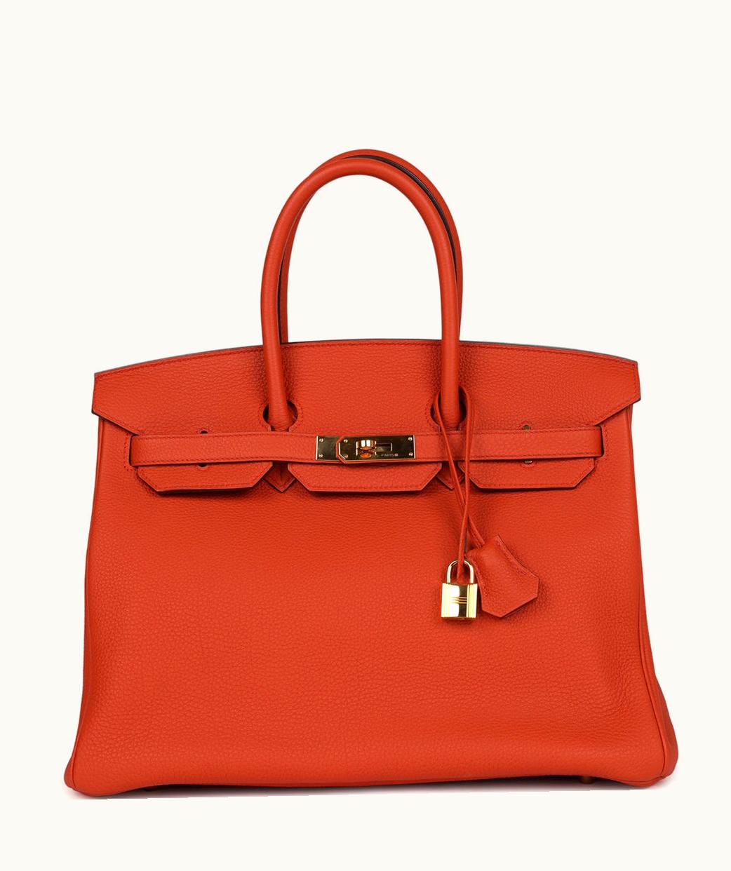 Hermès Hermès Birkin 40cm - Feu - Clemence - Retourne - Gold (GHW)