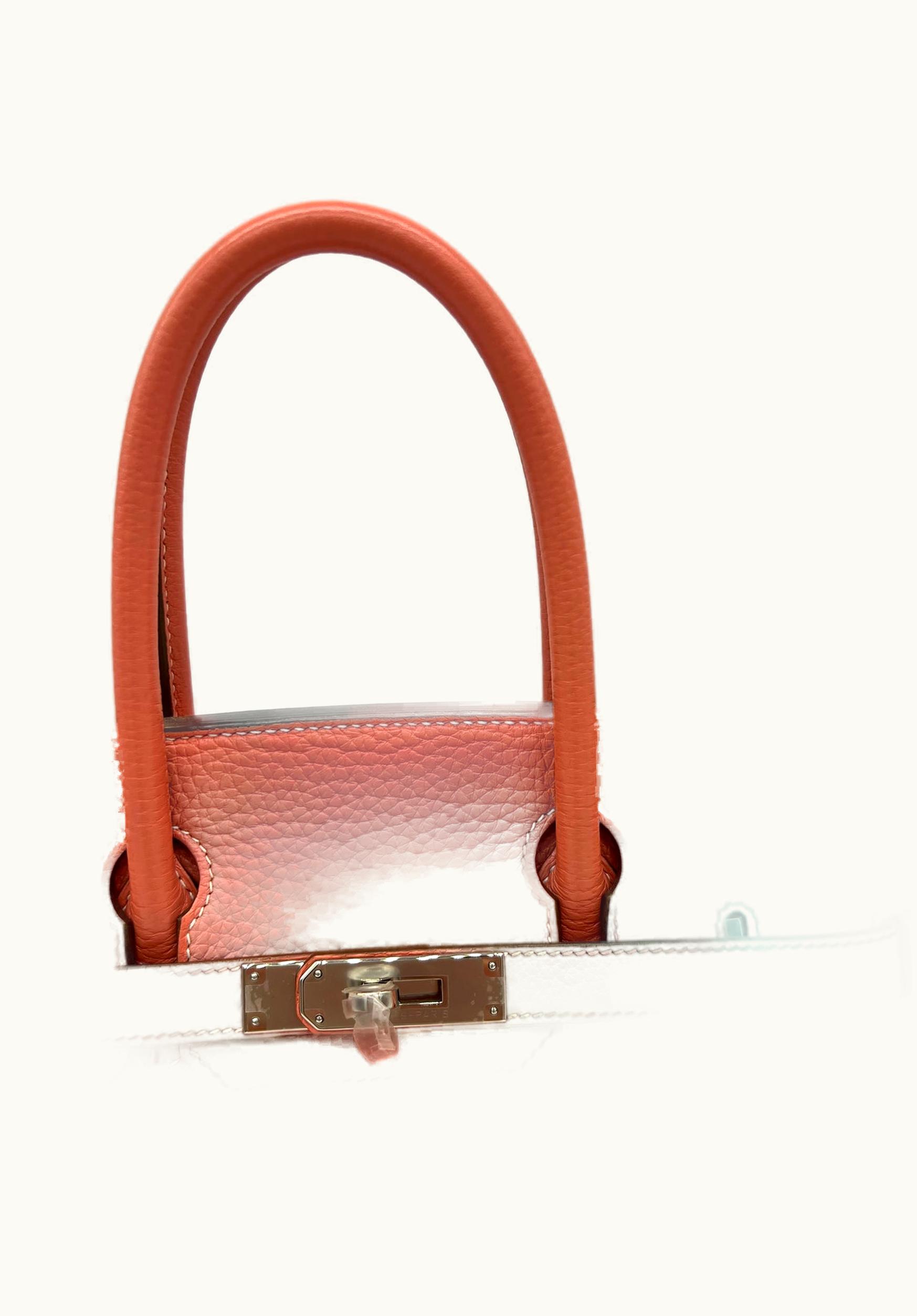 Hermès Hermès Birkin 40cm - Crevette - Clemence - Sellier - Palladium (PHW)