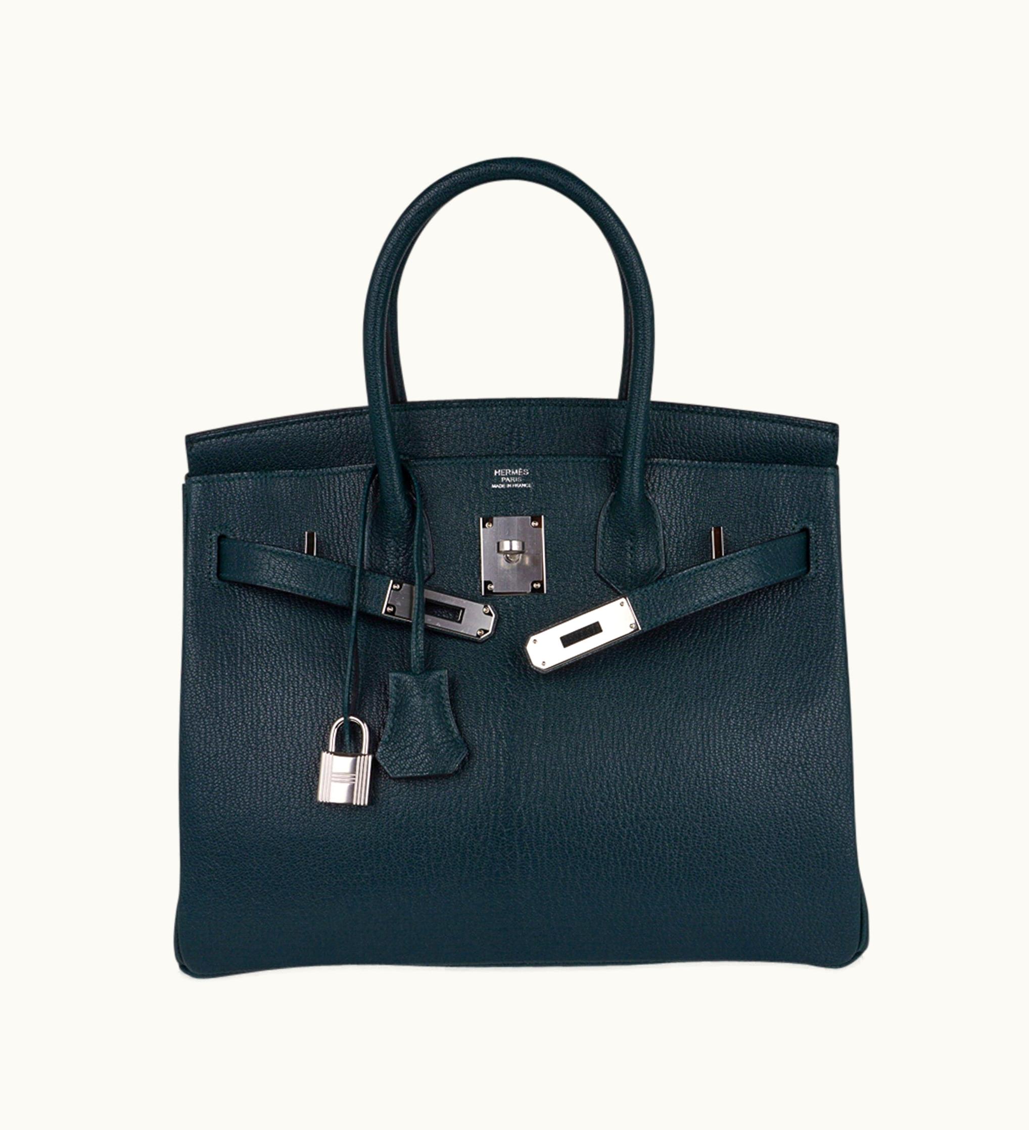 Hermès Hermès Birkin 40cm - Vert Cypres - Clemence - Sellier - Palladium (PHW)
