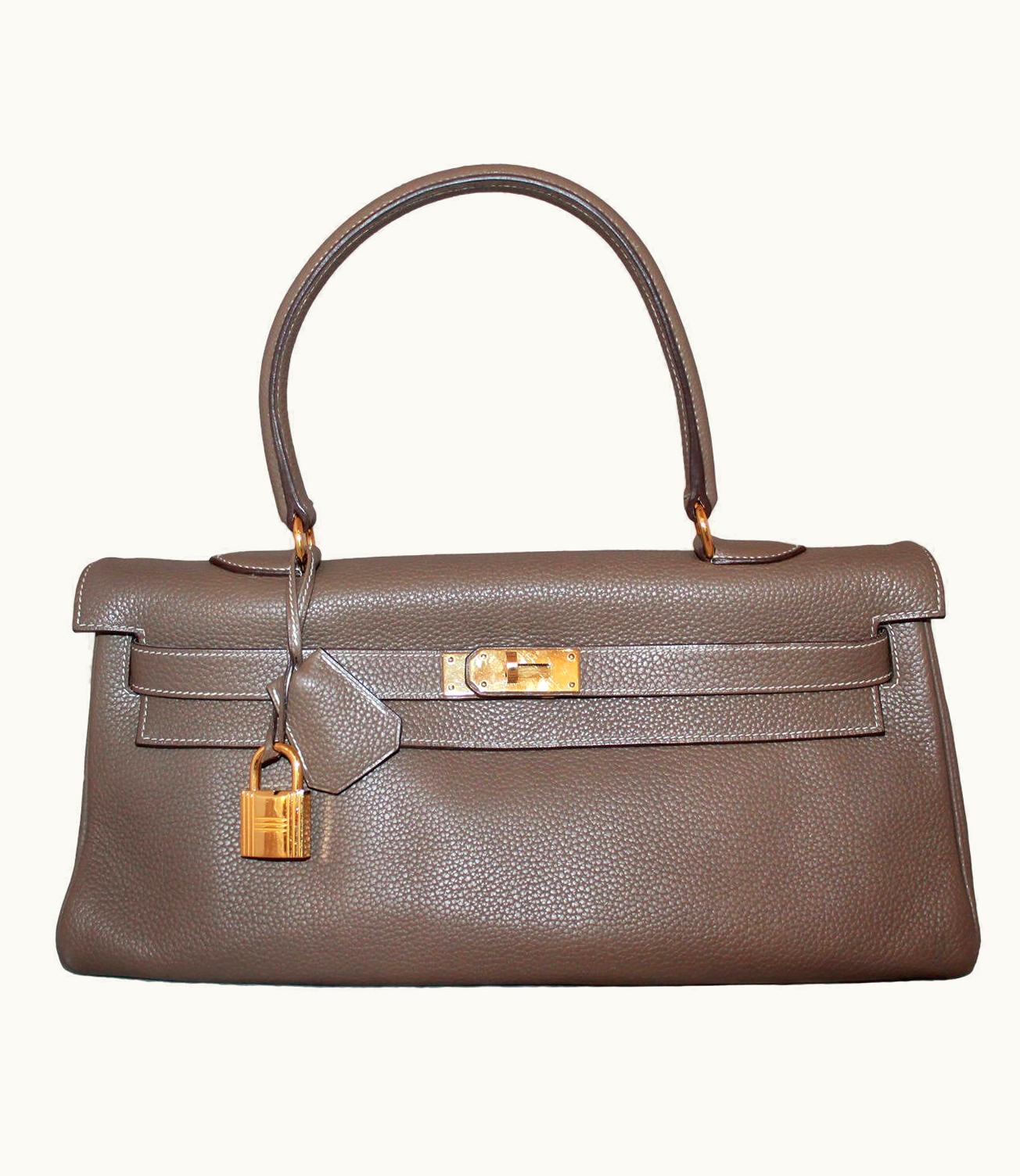 Hermès Hermès Birkin 40cm - Etoupe - Clemence - Retourne - Gold (GHW)