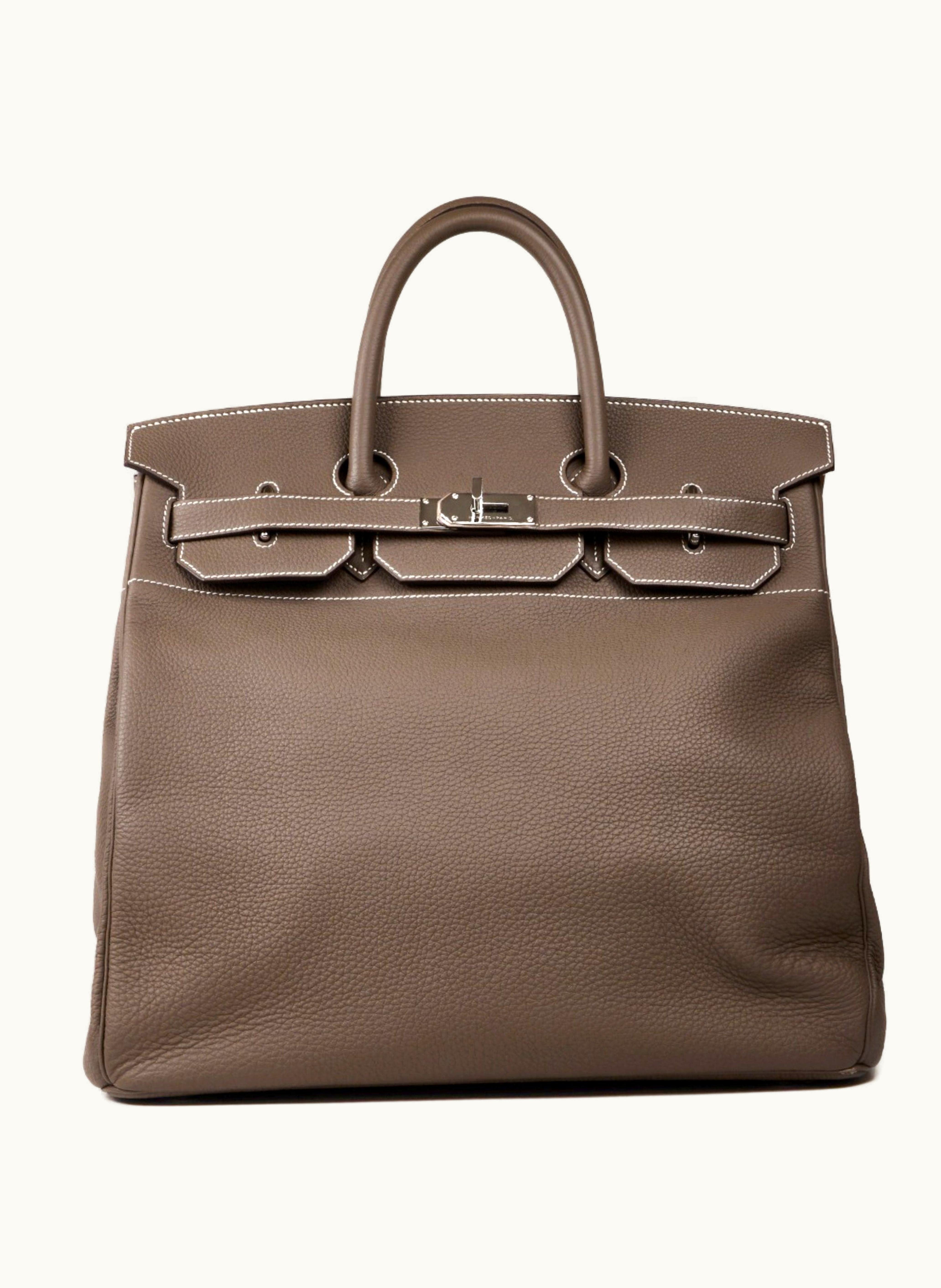 Hermès Hermès Birkin 40cm - Etoupe - Epsom - Retourne - Palladium (PHW)