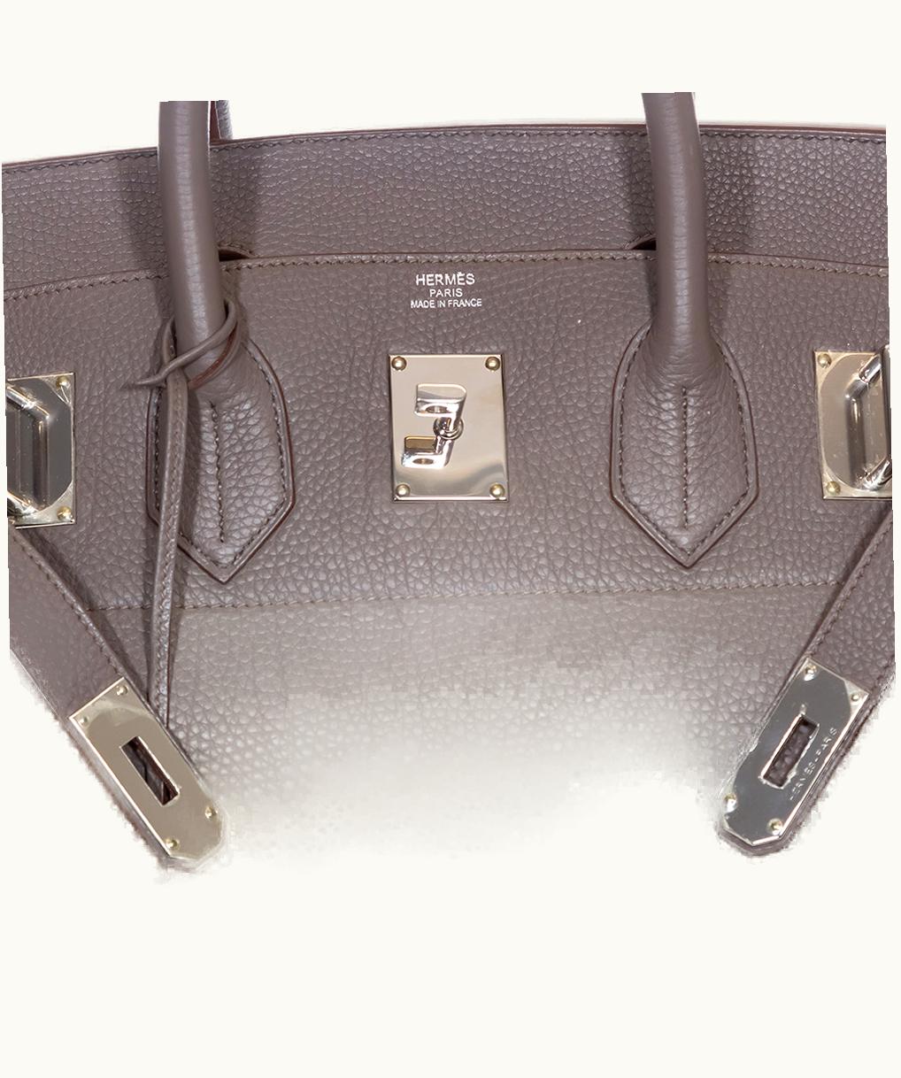 Hermès Hermès Birkin 40cm - Etain - Clemence - Retourne - Palladium (PHW)