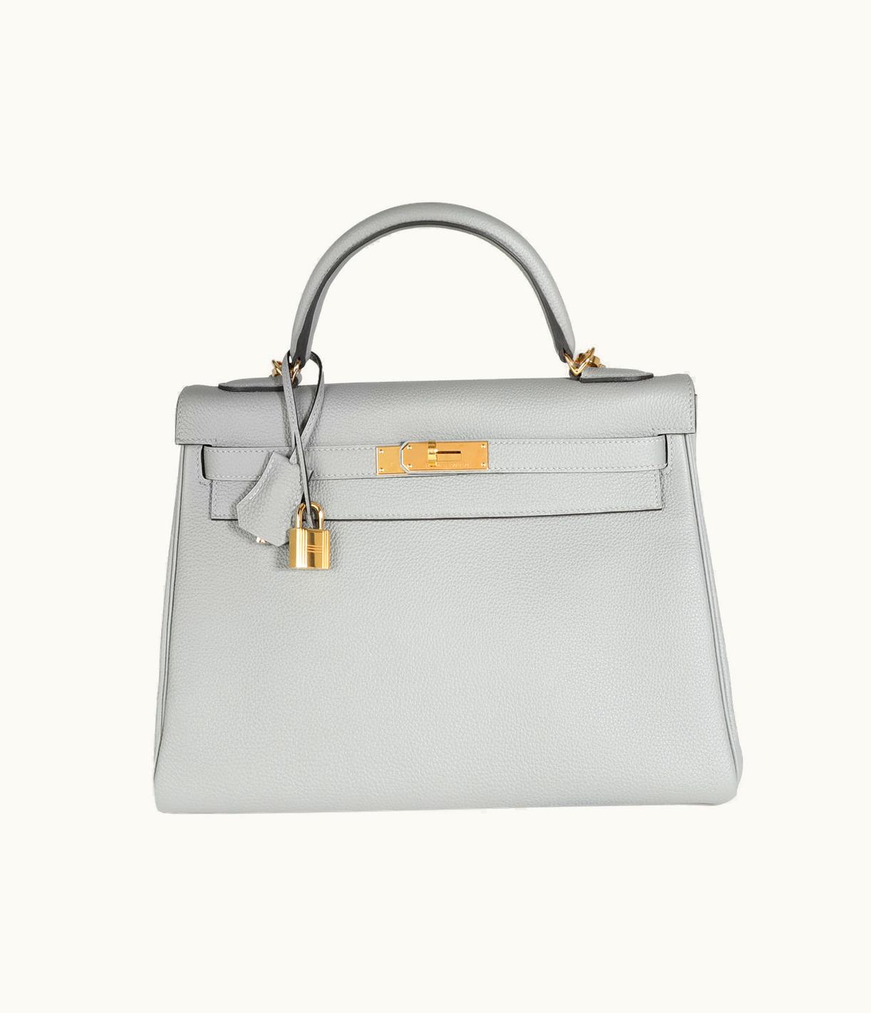 Hermès Hermès Birkin 40cm - Gris Mouette - Clemence - Retourne - Gold (GHW)