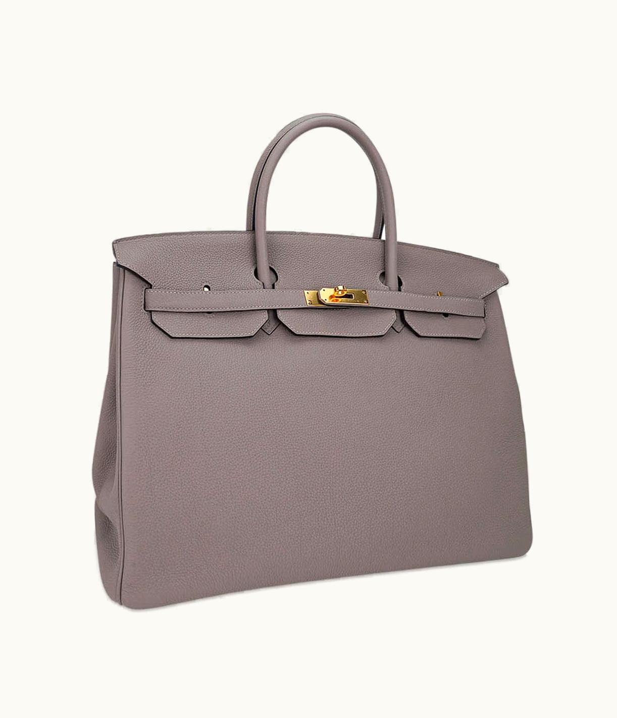 Hermès Hermès Birkin 40cm - Gris Asphalt - Clemence - Retourne - Gold (GHW)
