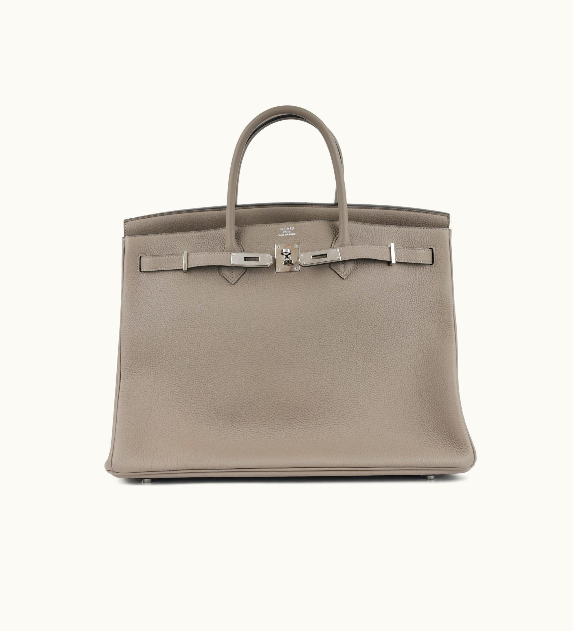 Hermès Hermès Birkin 40cm - Gris Asphalte - Togo - Retourne - Palladium (PHW)