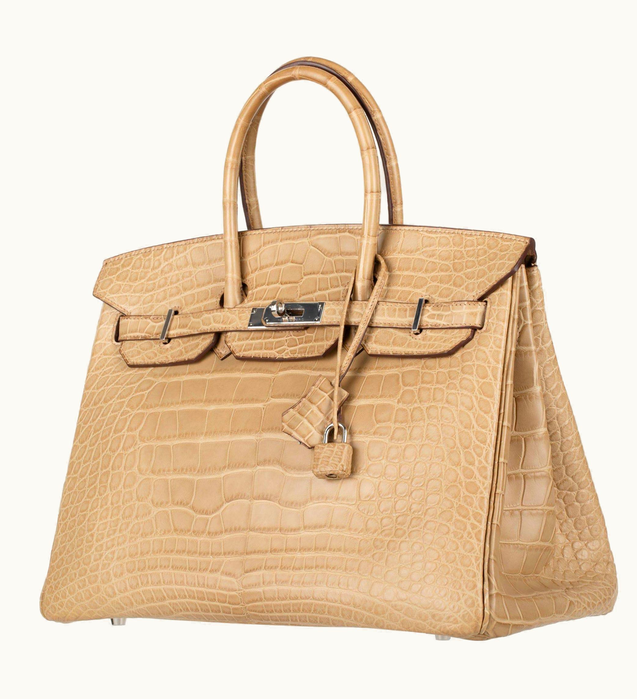 Hermès Hermès Birkin 40cm - Poussiere - Swift - Retourne - Palladium (PHW)