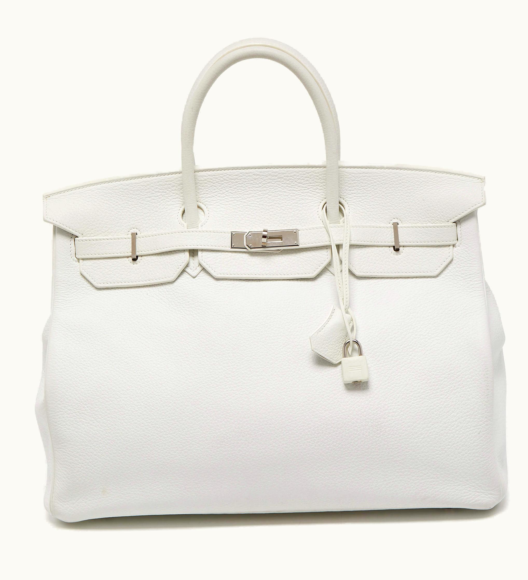Hermès Hermès Birkin 40cm - Blanc - Swift - Retourne - Palladium (PHW)