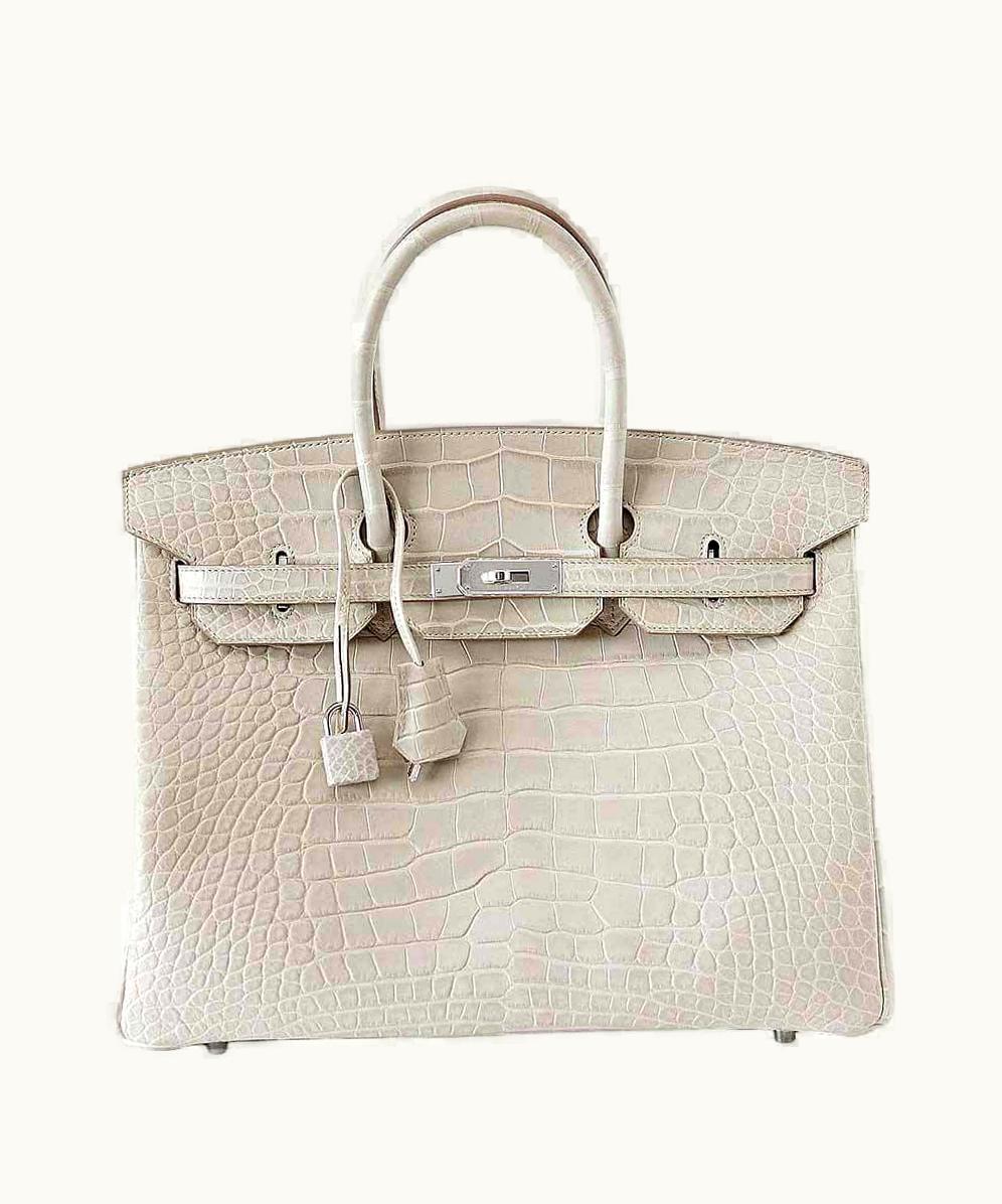 Hermès Hermès Birkin 40cm - Beton - Togo - Retourne - Palladium (PHW)