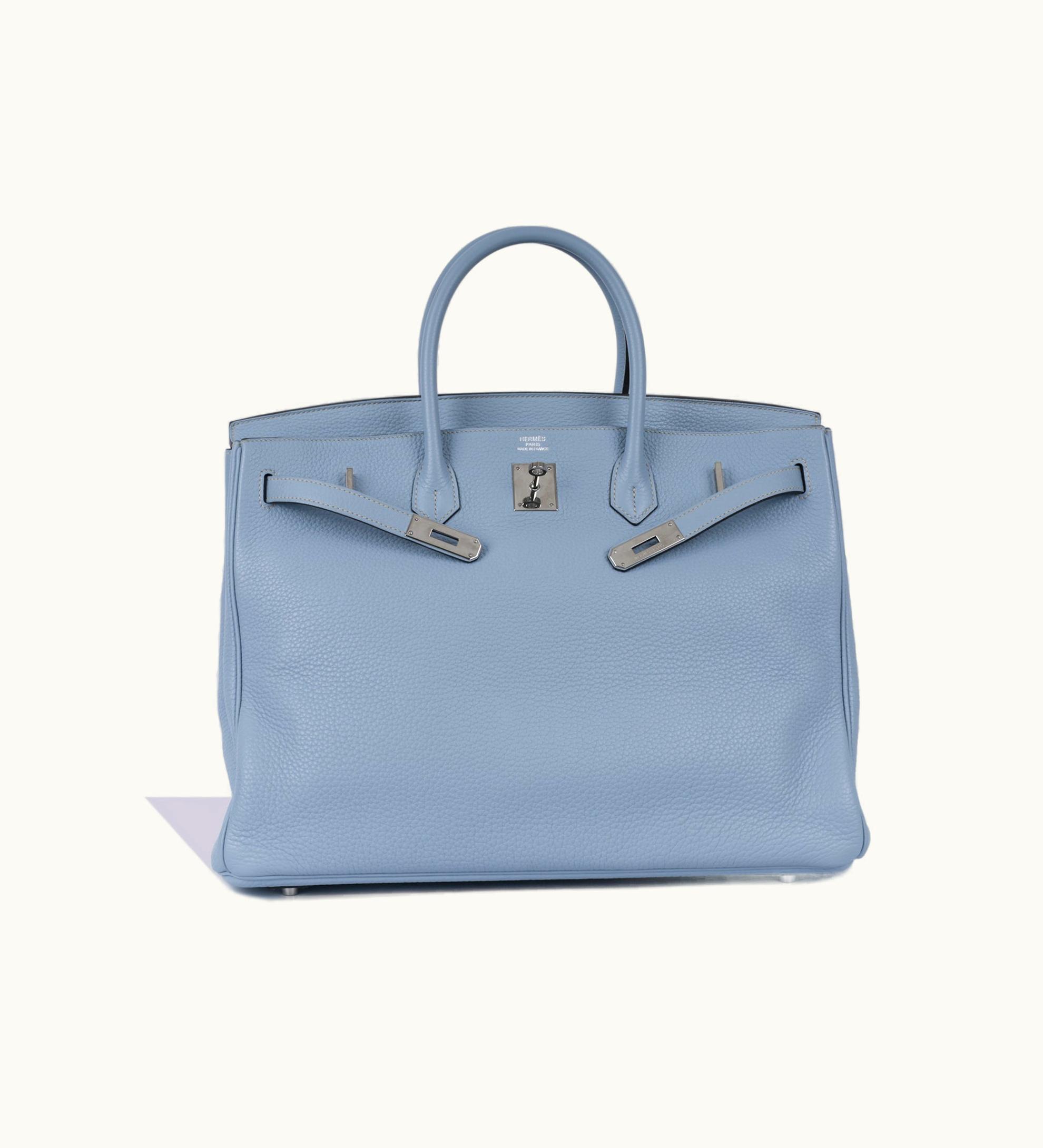 Hermès Hermès Birkin 40cm - Bleu Lin - Epsom - Retourne - Palladium (PHW)