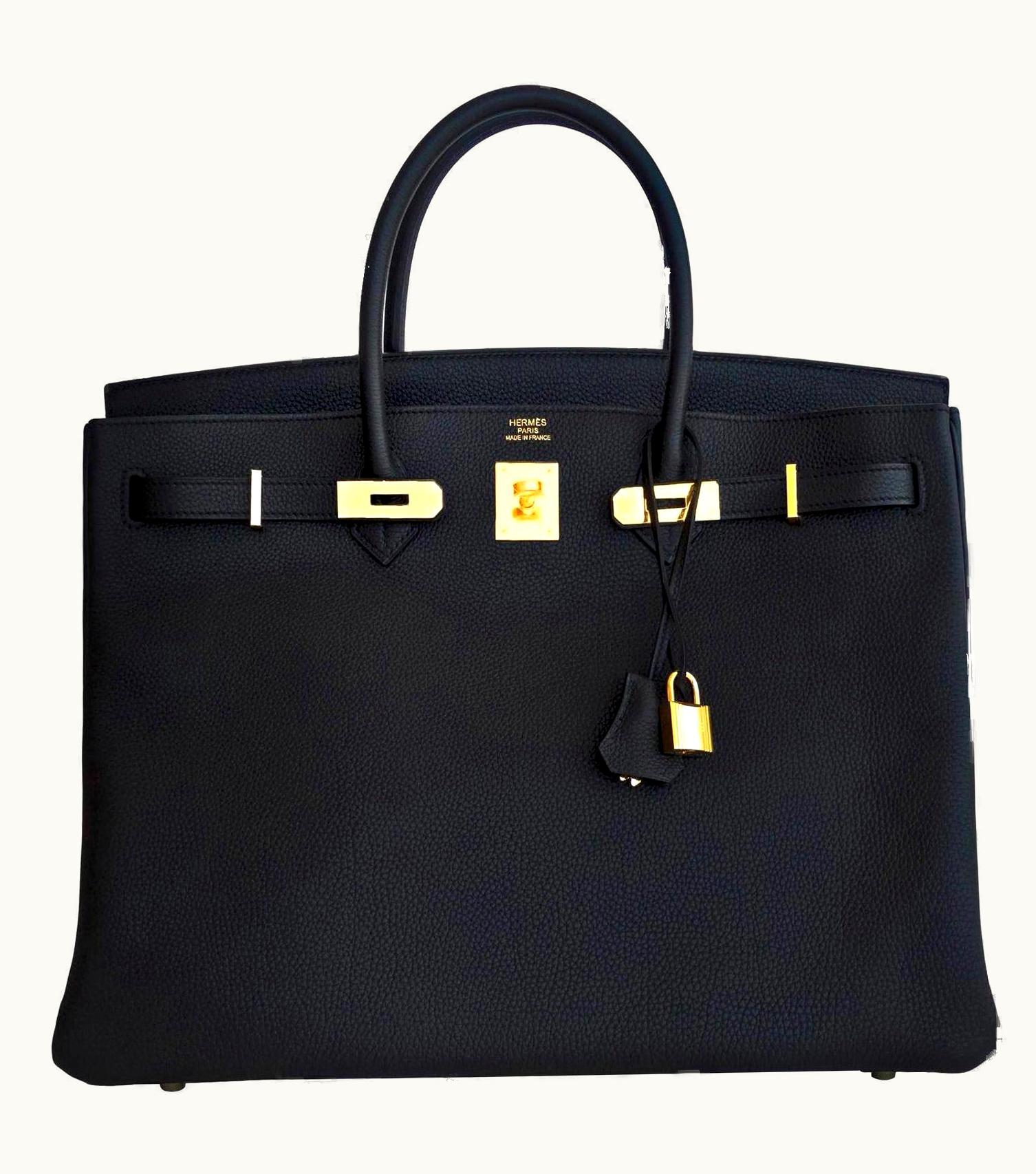 Hermès Hermès Birkin 40cm - Black - Epsom - Retourne - Gold (GHW)