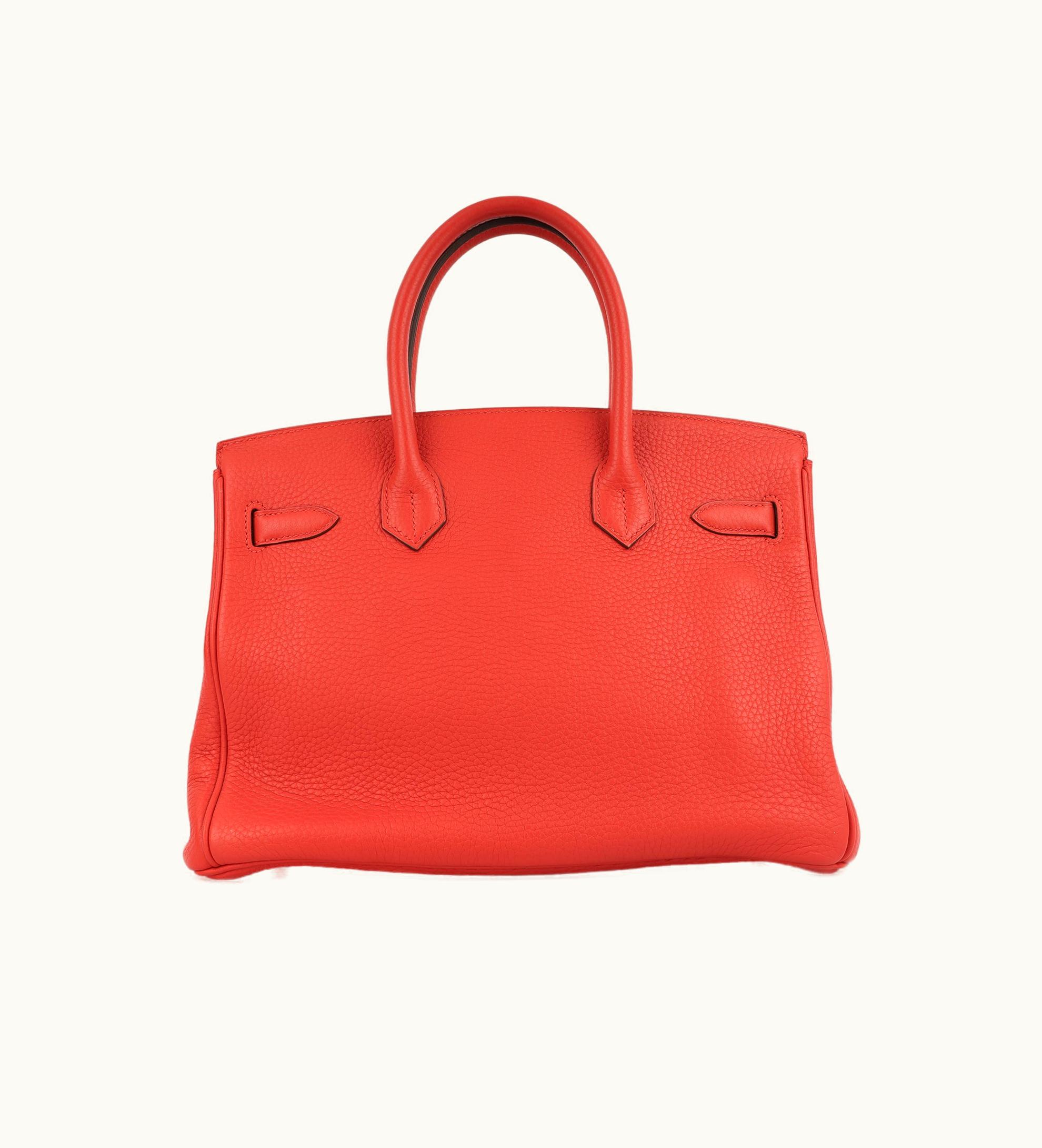 Hermès Hermès Birkin 42cm - Rouge Tomate - Clemence - Retourne - Gold (GHW)