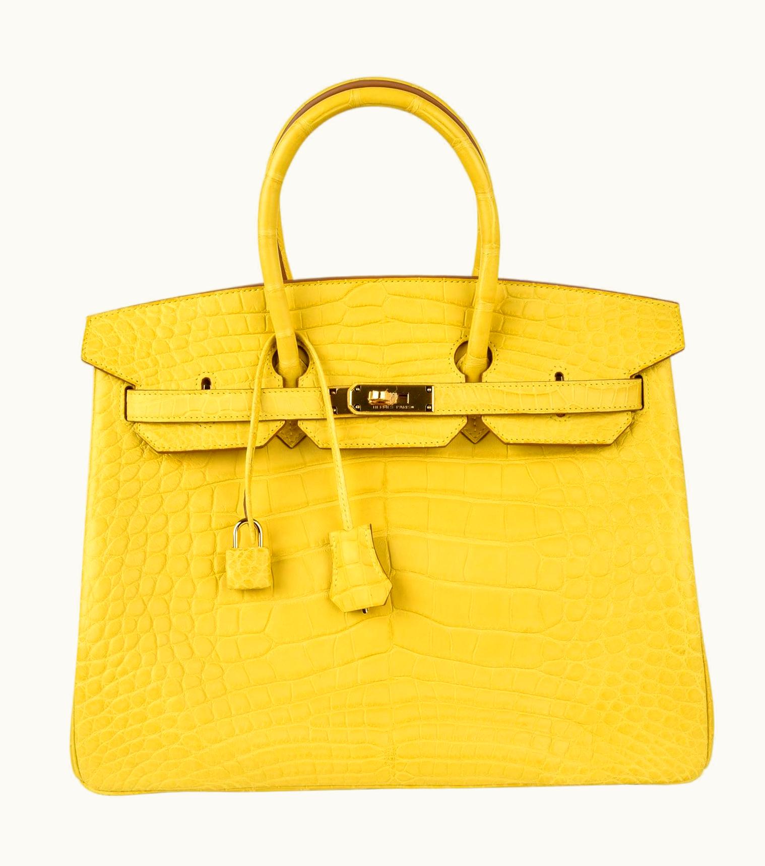 Hermès Hermès Birkin 42cm - Mimosa - Clemence - Retourne - Gold (GHW)