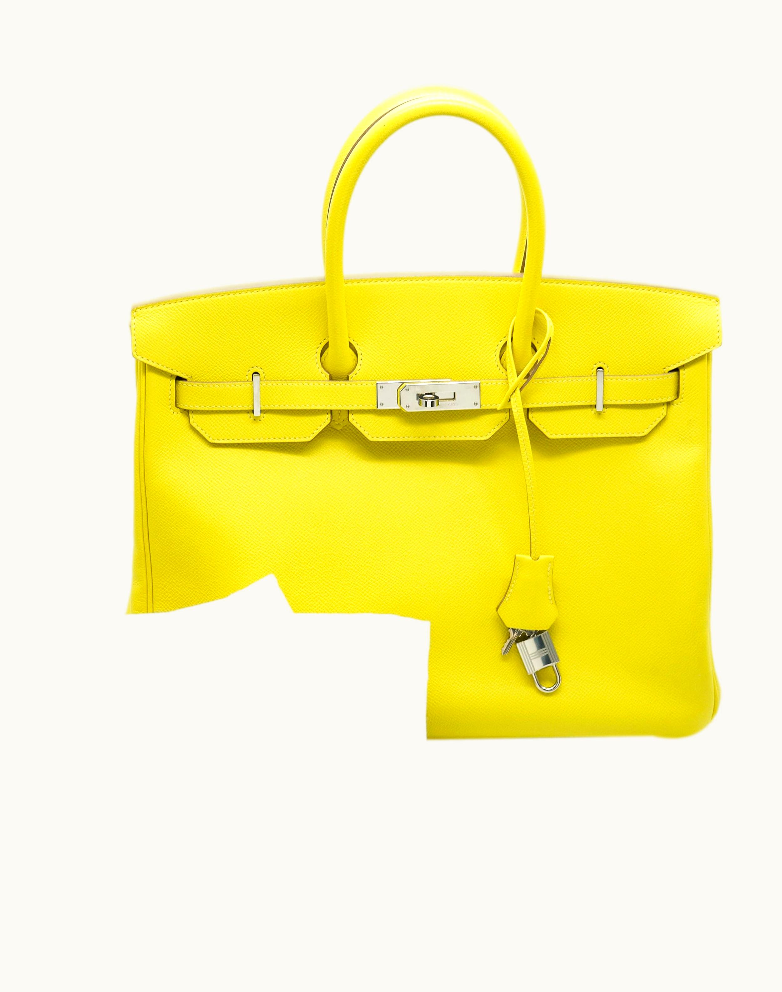 Hermès Hermès Birkin 42cm - Lime - Togo - Retourne - Palladium (PHW)