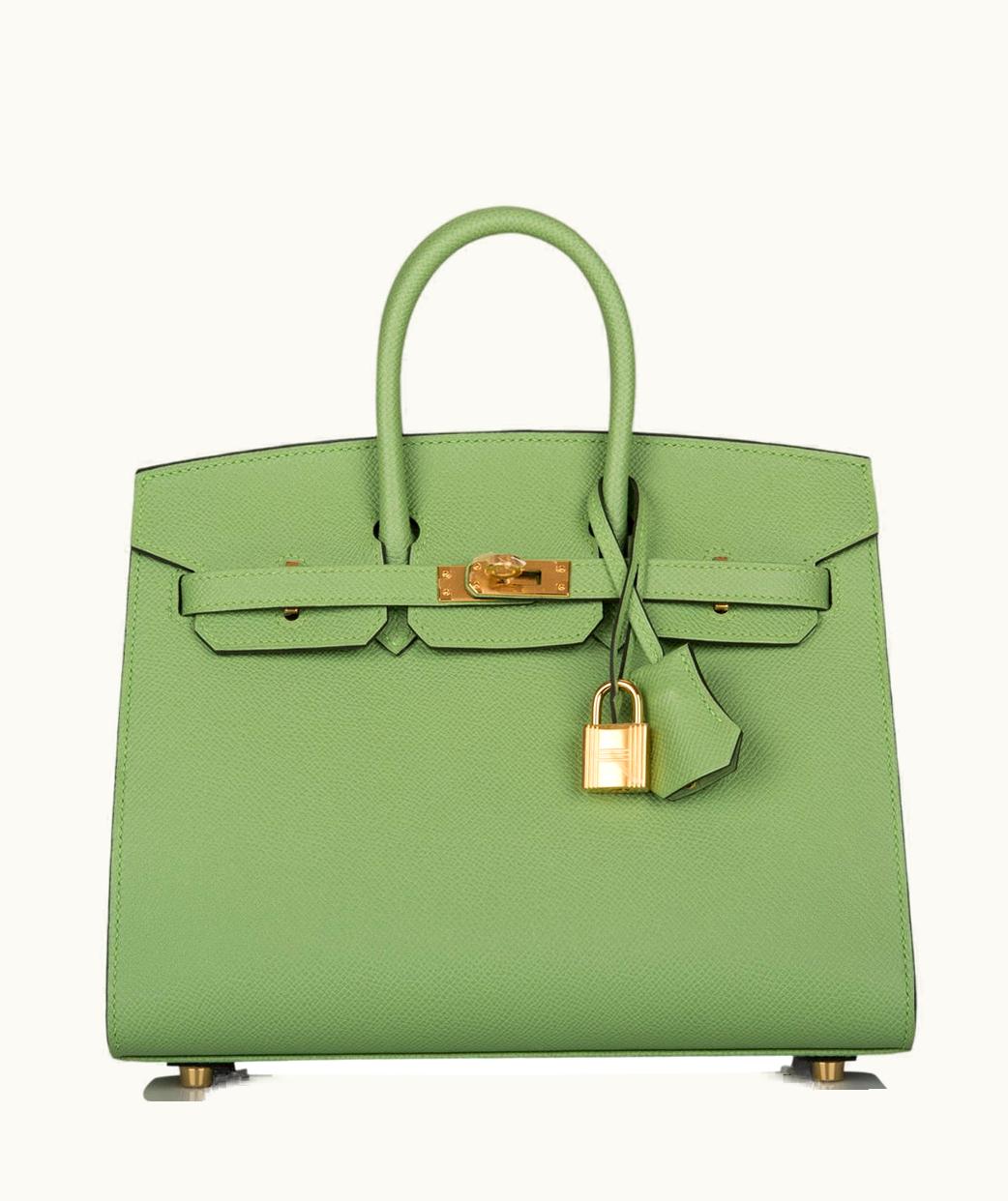 Hermès Hermès Birkin 42cm - Vert Criquet - Clemence - Retourne - Gold (GHW)