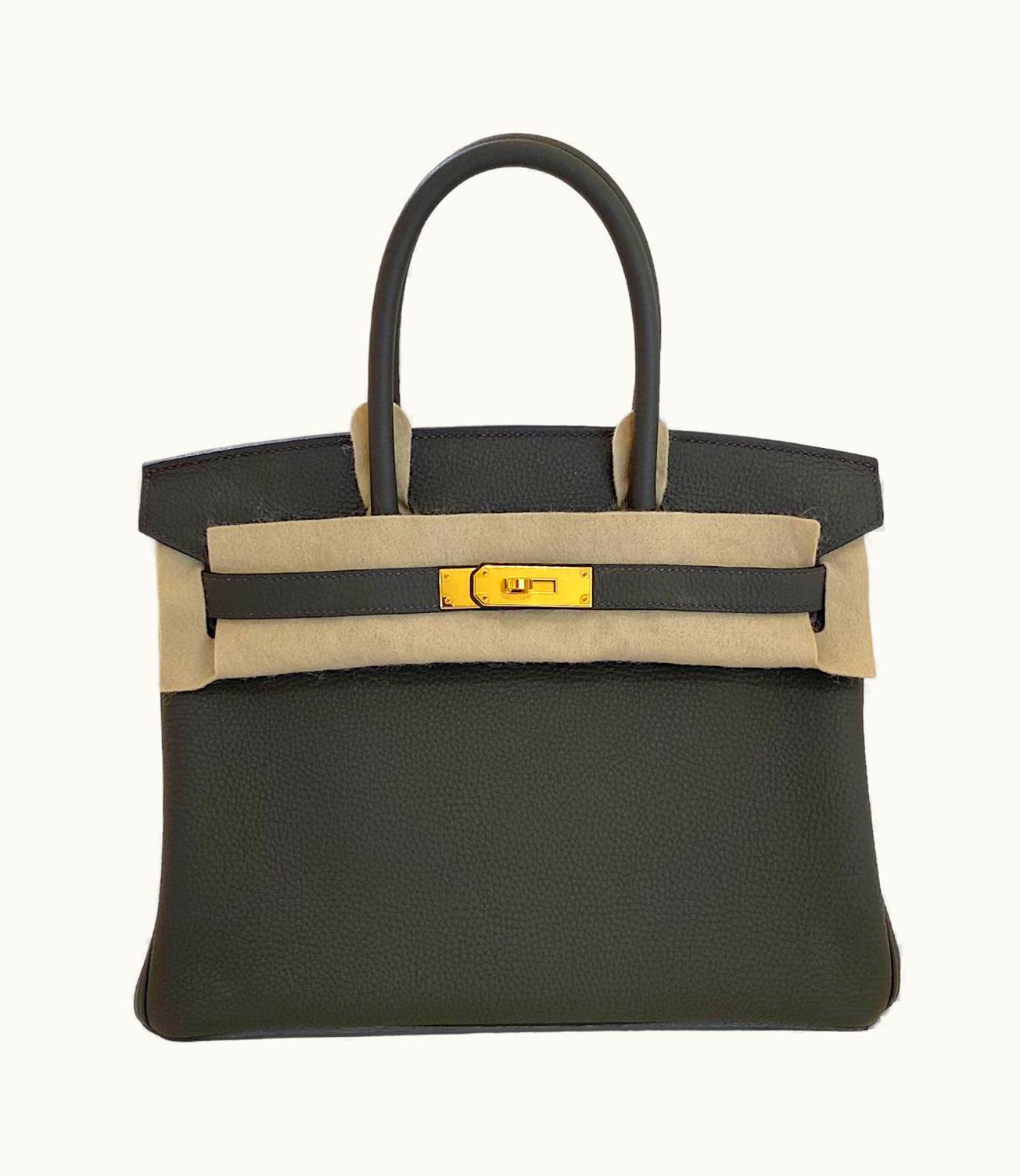 Hermès Hermès Birkin 42cm - Vert de Gris - Clemence - Retourne - Gold (GHW)